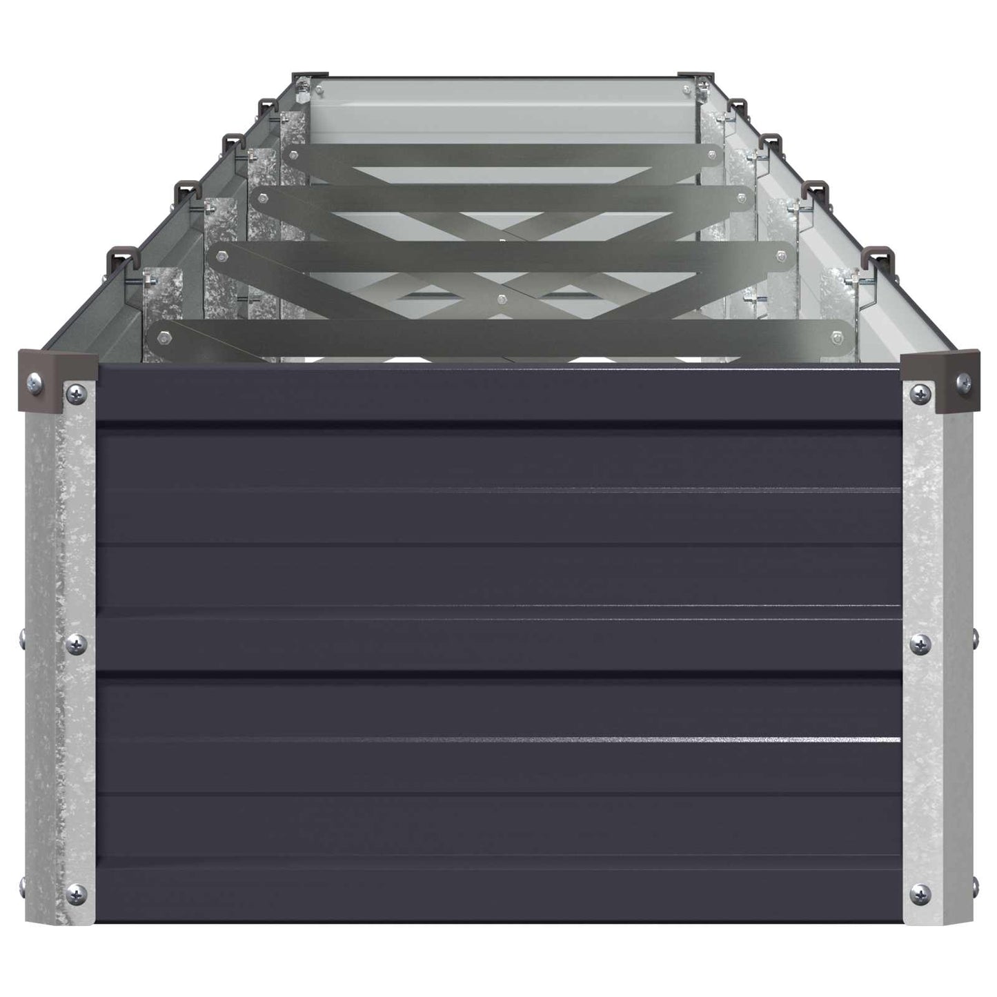 vidaXL Υψωμένο Κρεβάτι Κήπου Ανθρακί 400 x 40 x 24 εκ.