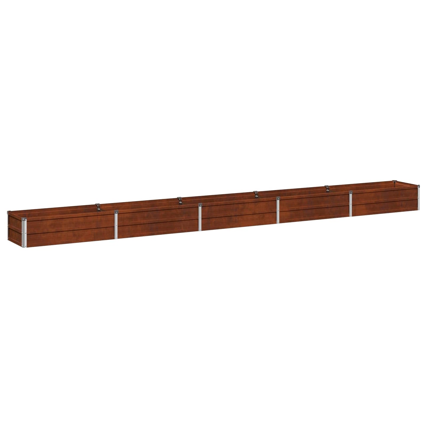 vidaXL Υψωμένο Κρεβάτι Κήπου Σκ rusty 400 x 40 x 24 εκ. κοντόν