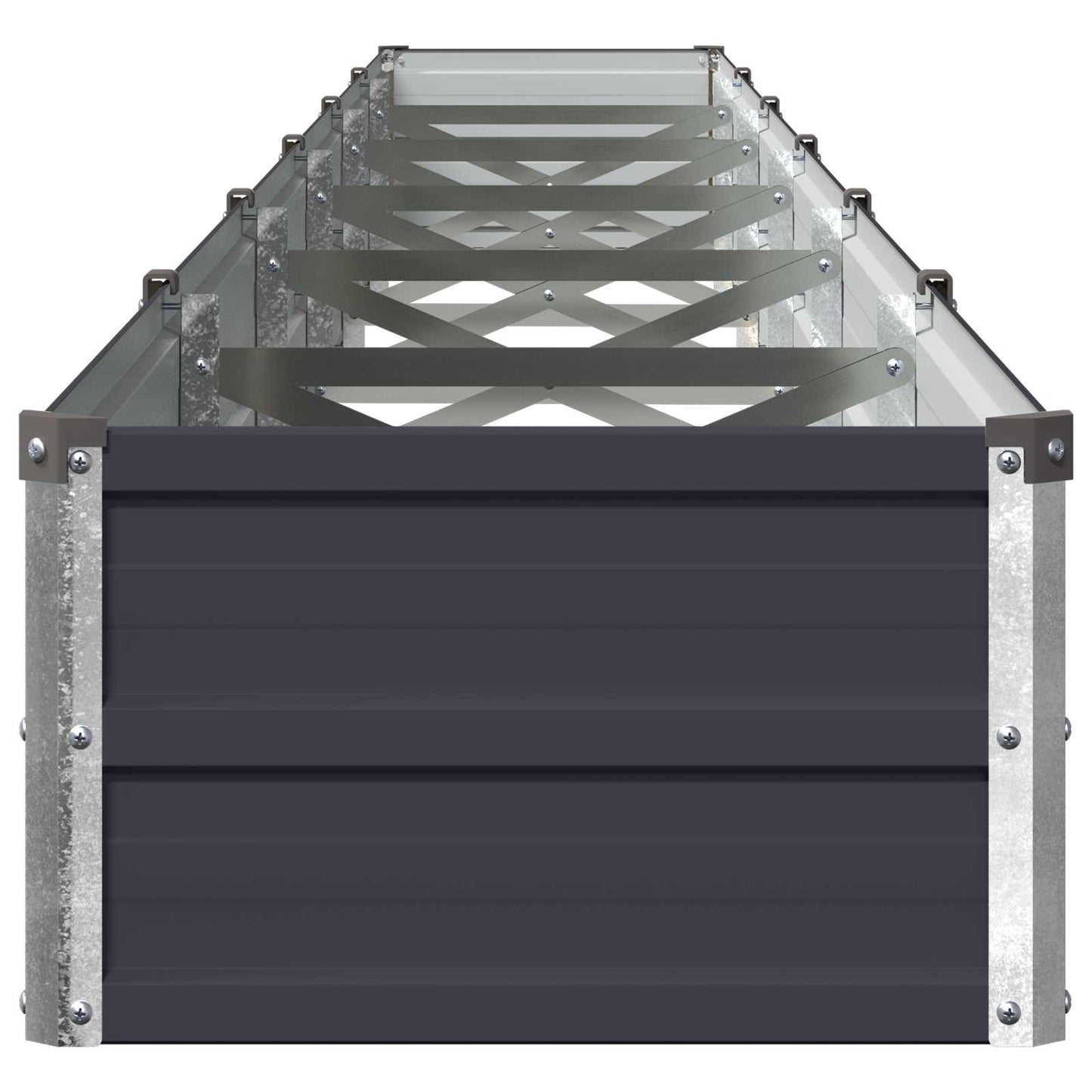 vidaXL Υψωμένο Κρεβάτι Κήπου Ανθρακί 480 x 40 x 24 εκ.