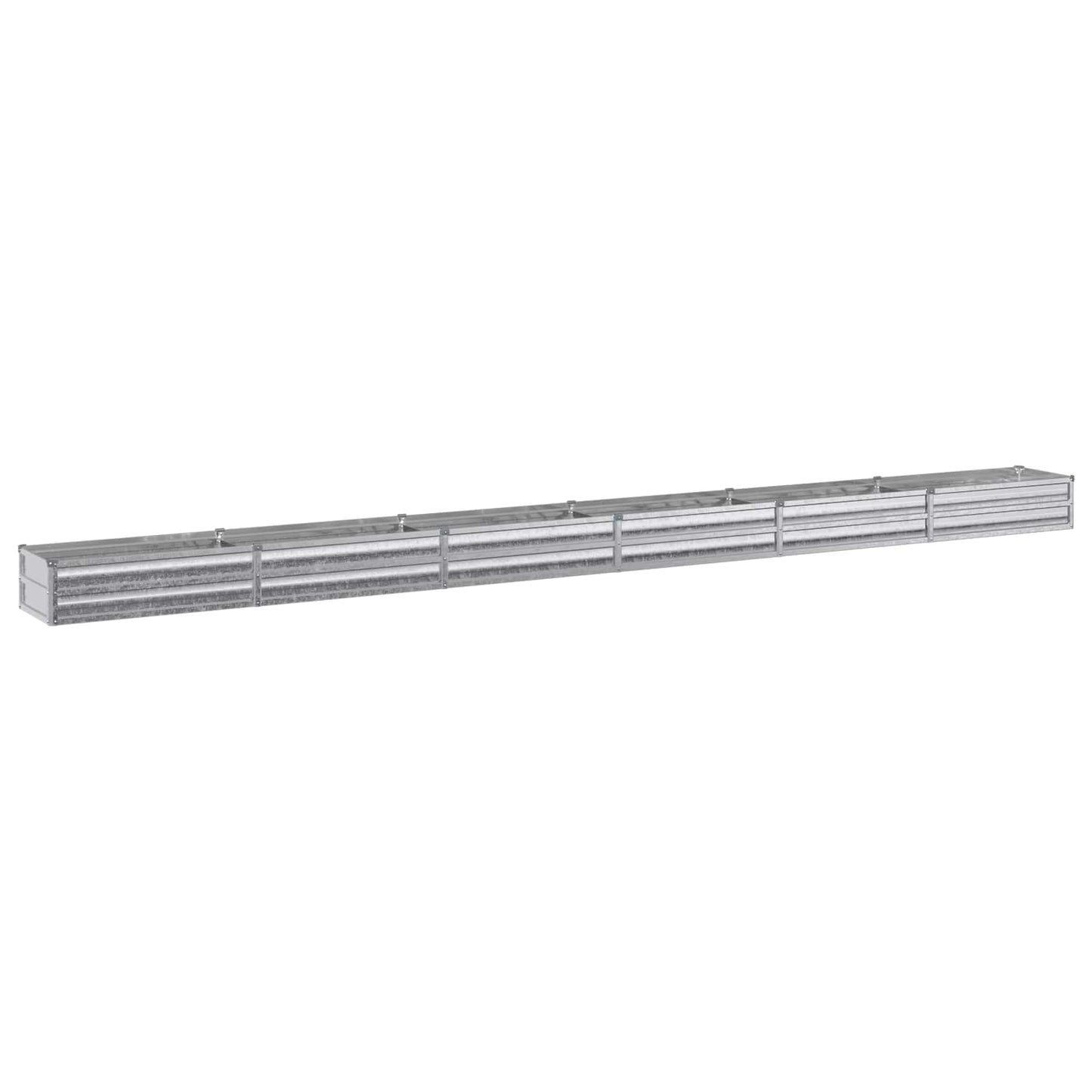 vidaXL Υψωμένο Κρεβάτι Κήπου Ασημί 480 x 40 x 24 εκ. γαλβανισμένο