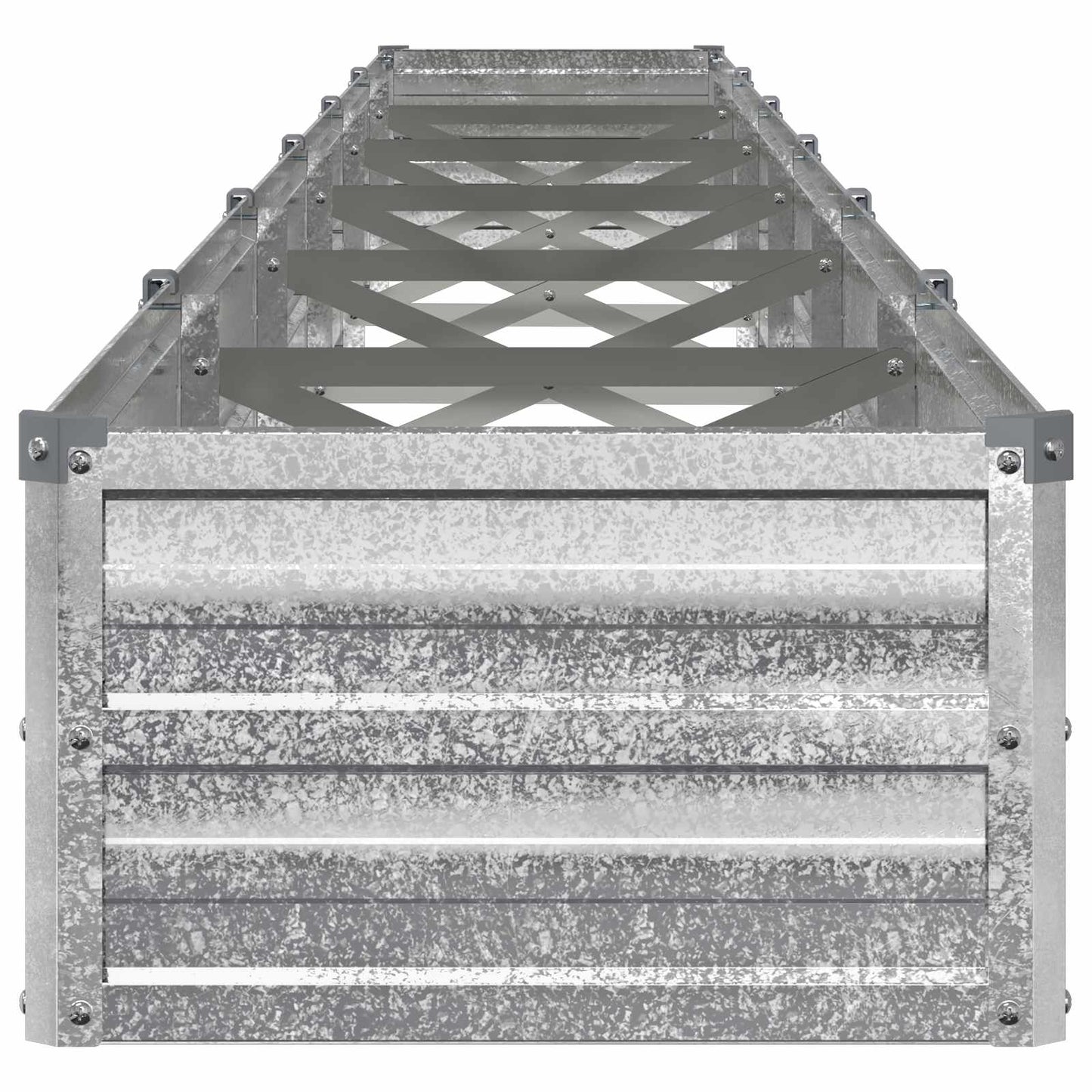 vidaXL Υψωμένο Κρεβάτι Κήπου Ασημί 480 x 40 x 24 εκ. γαλβανισμένο