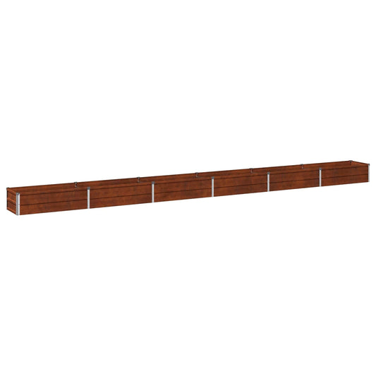 vidaXL Υψωμένο Κρεβάτι Κήπου Σκ rusty 480 x 40 x 24 εκ. κοντόν