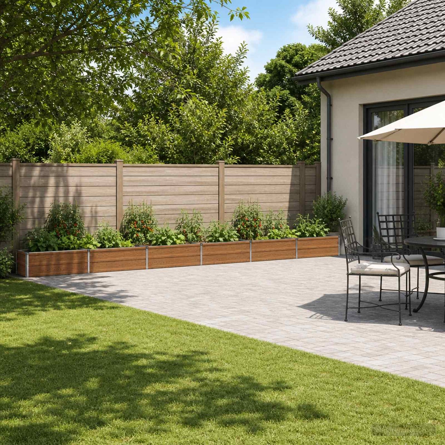 vidaXL Υψωμένο Κρεβάτι Κήπου Ξύλινο Καφέ 600 x 40 x 24 εκ.