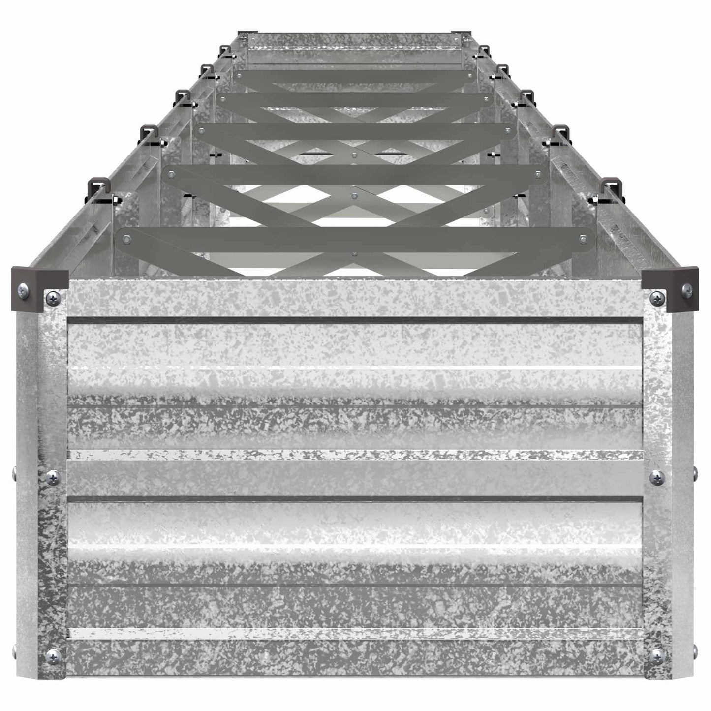 vidaXL Υψωμένο Κρεβάτι Κήπου Ασημί 600 x 40 x 24 εκ. γαλβανισμένο