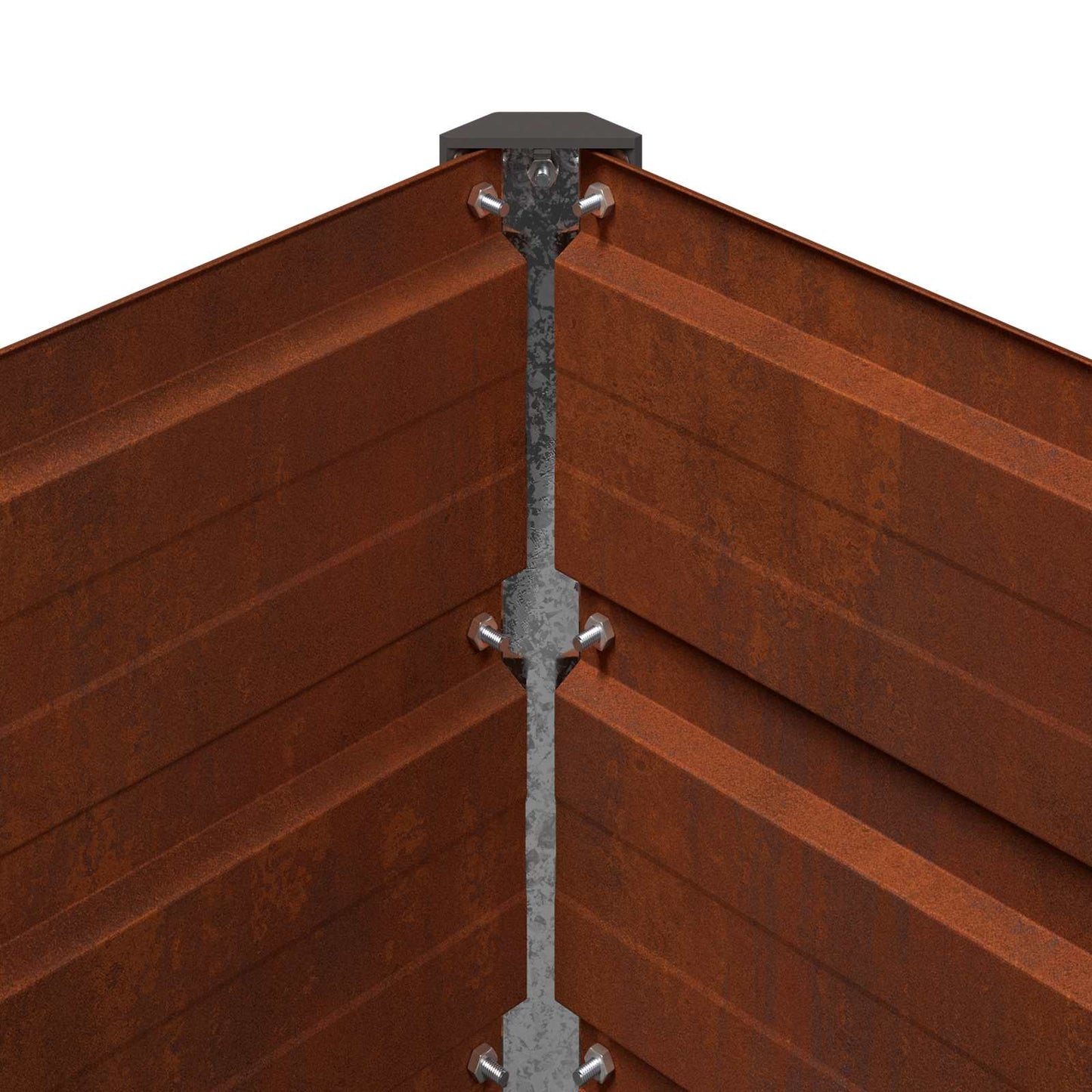 vidaXL Υψωμένο Κρεβάτι Κήπου Σκ rusty 600 x 40 x 24 εκ. κοντόν