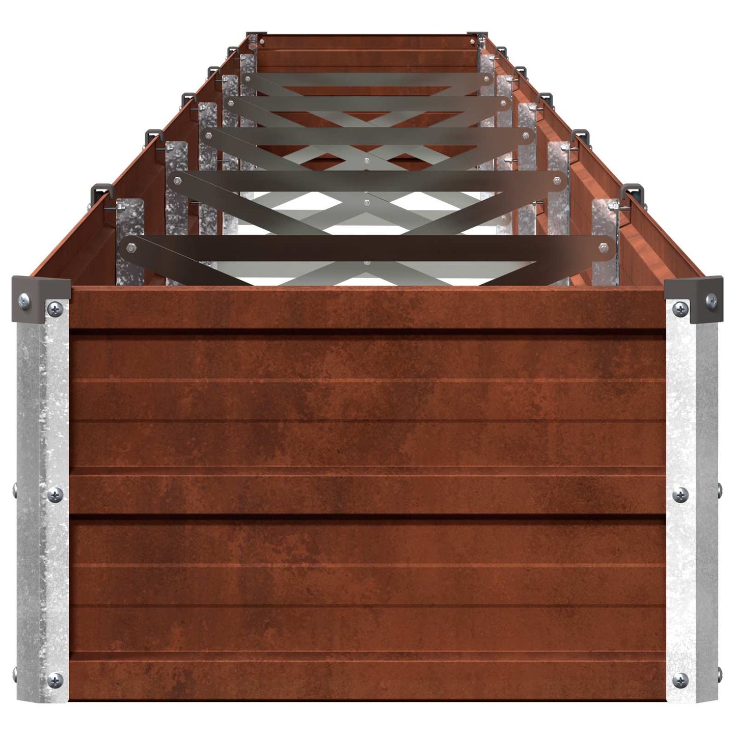 vidaXL Υψωμένο Κρεβάτι Κήπου Σκ rusty 600 x 40 x 24 εκ. κοντόν