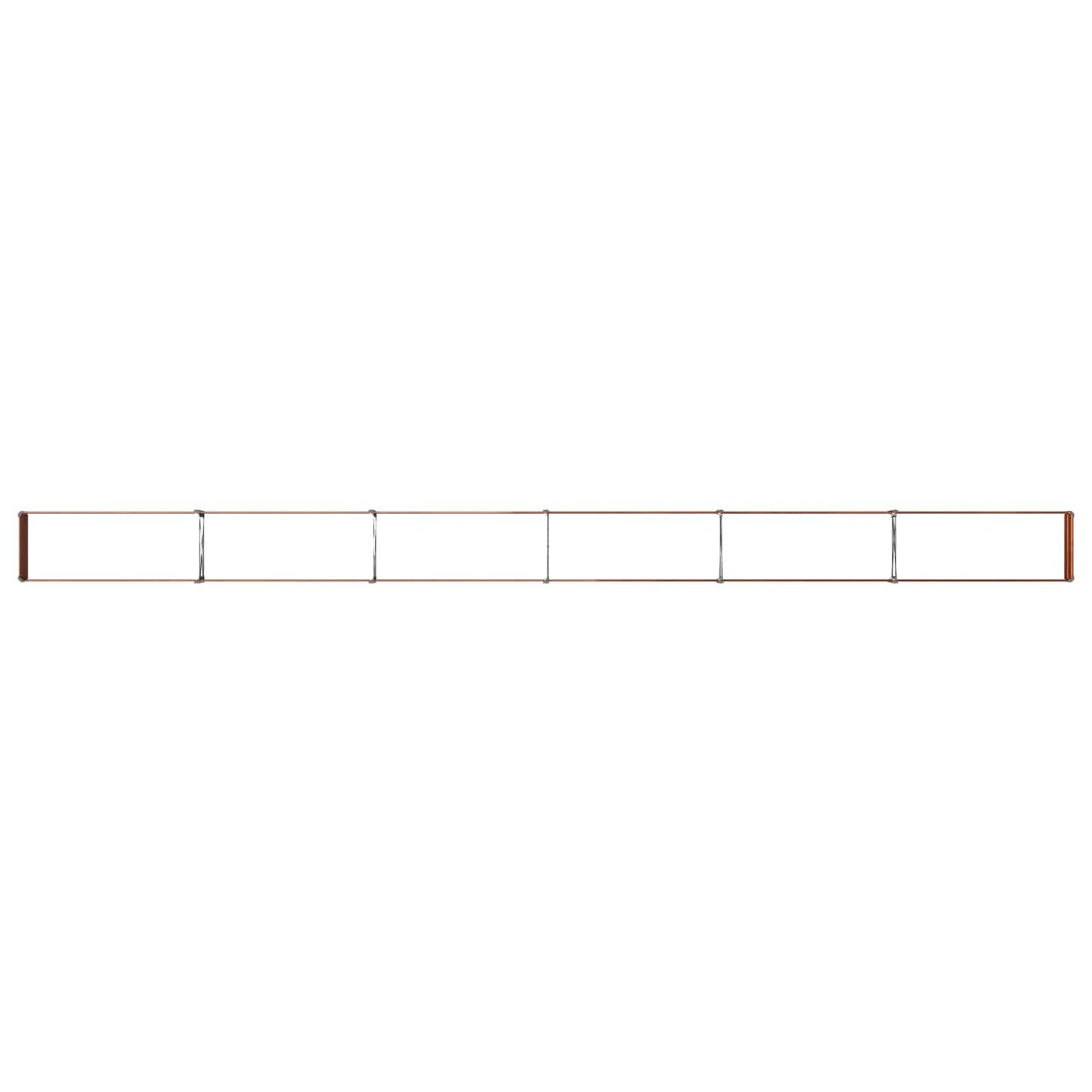 vidaXL Υψωμένο Κρεβάτι Κήπου Σκ rusty 600 x 40 x 24 εκ. κοντόν