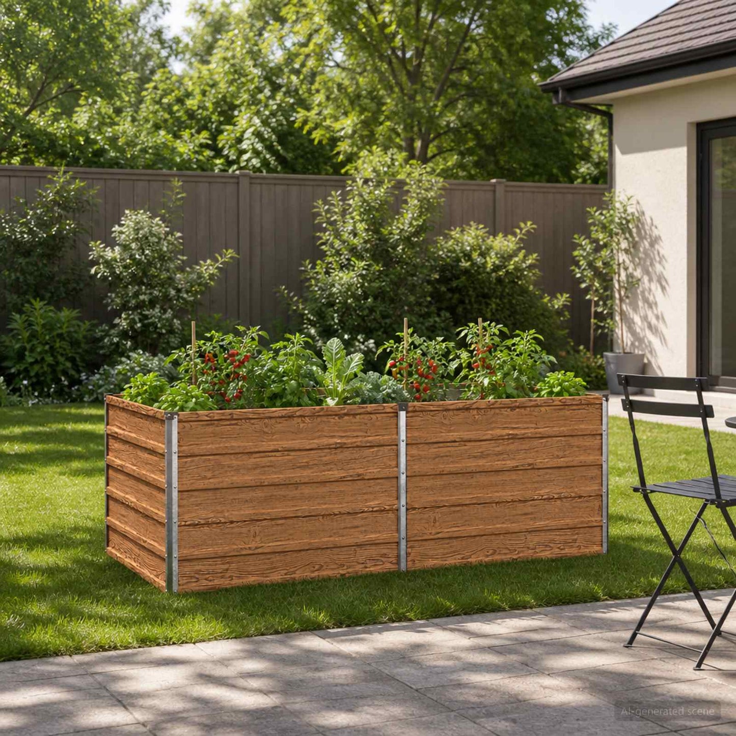 vidaXL Υψωμένο Κρεβάτι Κήπου Ξύλινο Καφέ 160 x 80 x 55 εκ.
