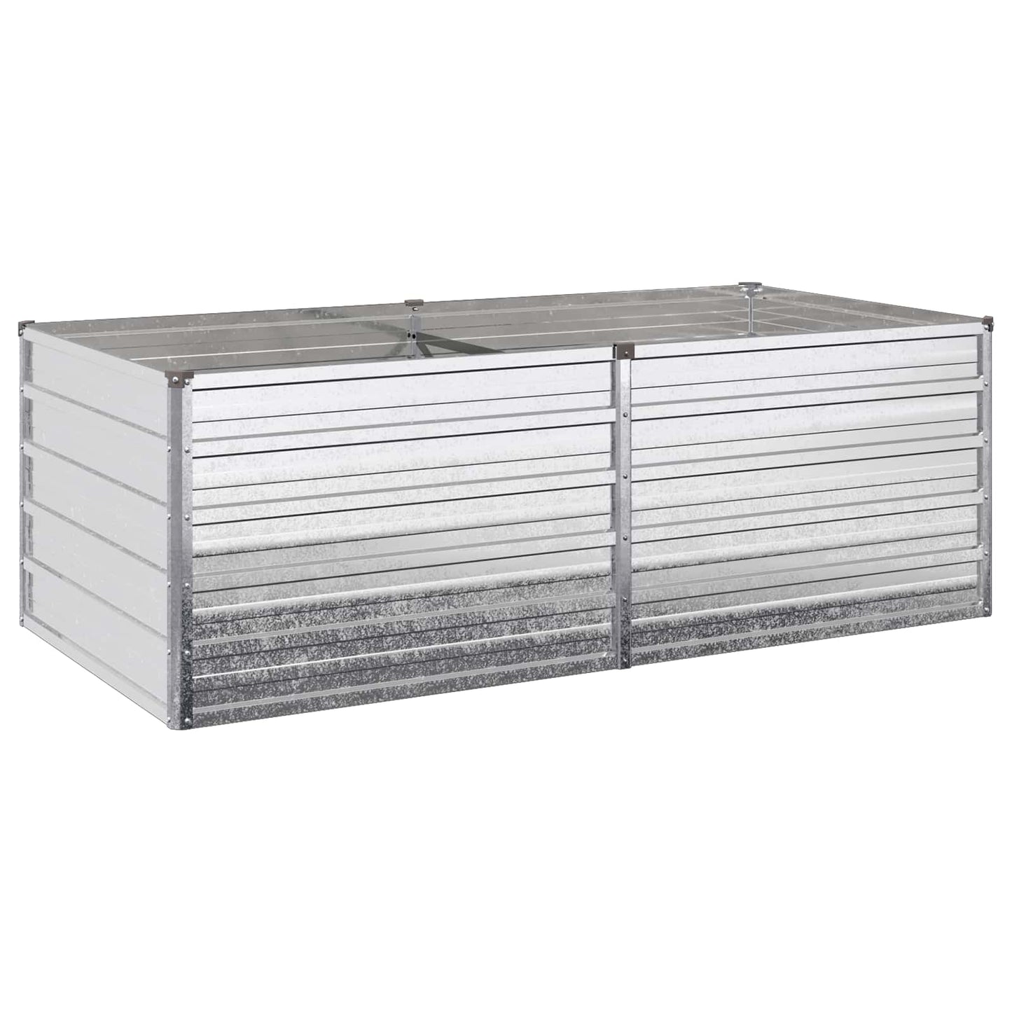 vidaXL Υψωμένο Κρεβάτι Κήπου Ασημί 160 x 80 x 55 εκ. γαλβανισμένο