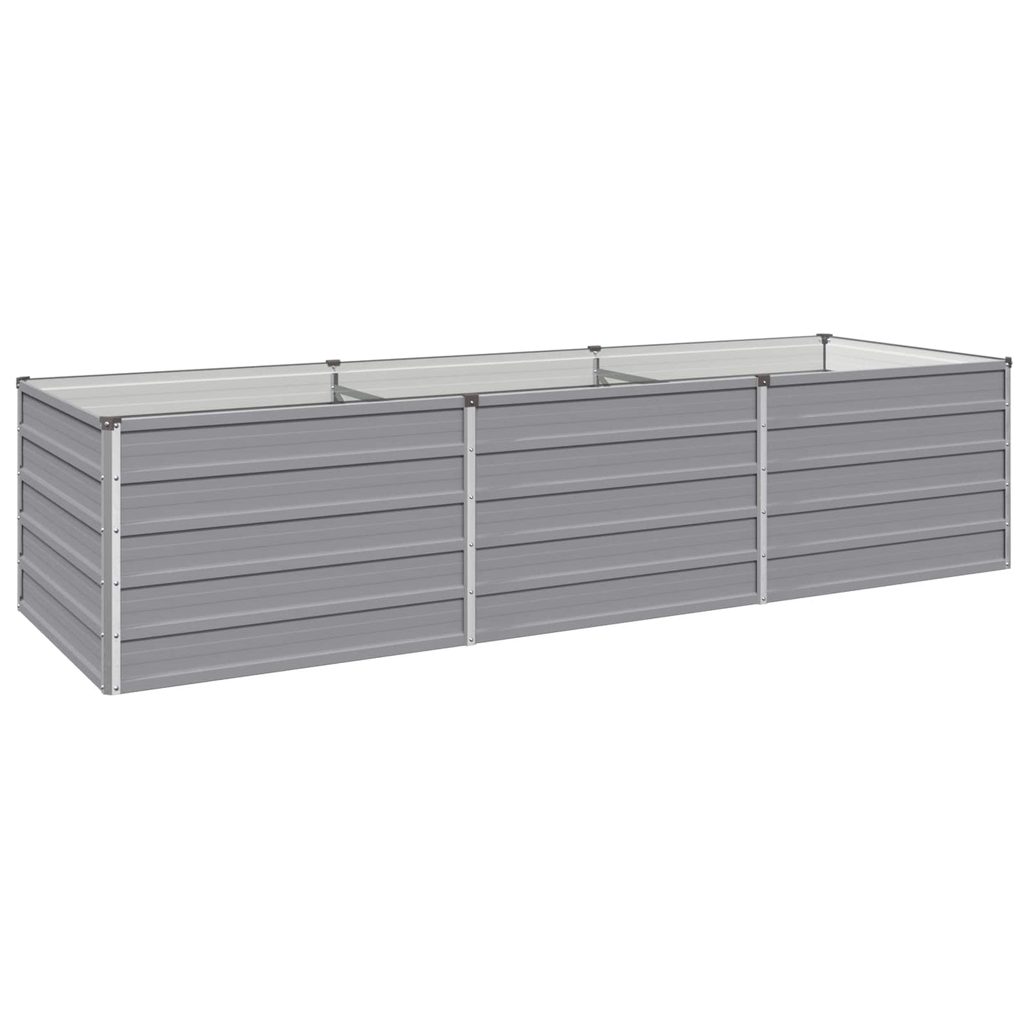 vidaXL Υψωμένο Κρεβάτι Κήπου Γκρι 240 x 80 x 55 εκ.