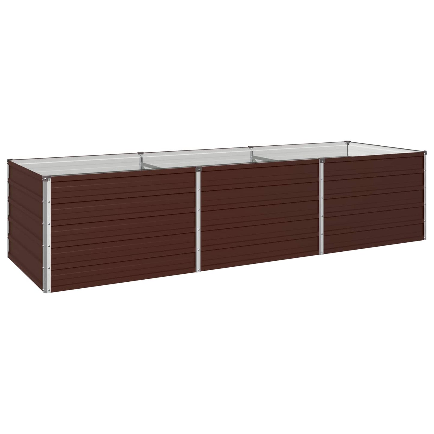 vidaXL Υψωμένο Κρεβάτι Κήπου Καφέ 240 x 80 x 55 εκ.