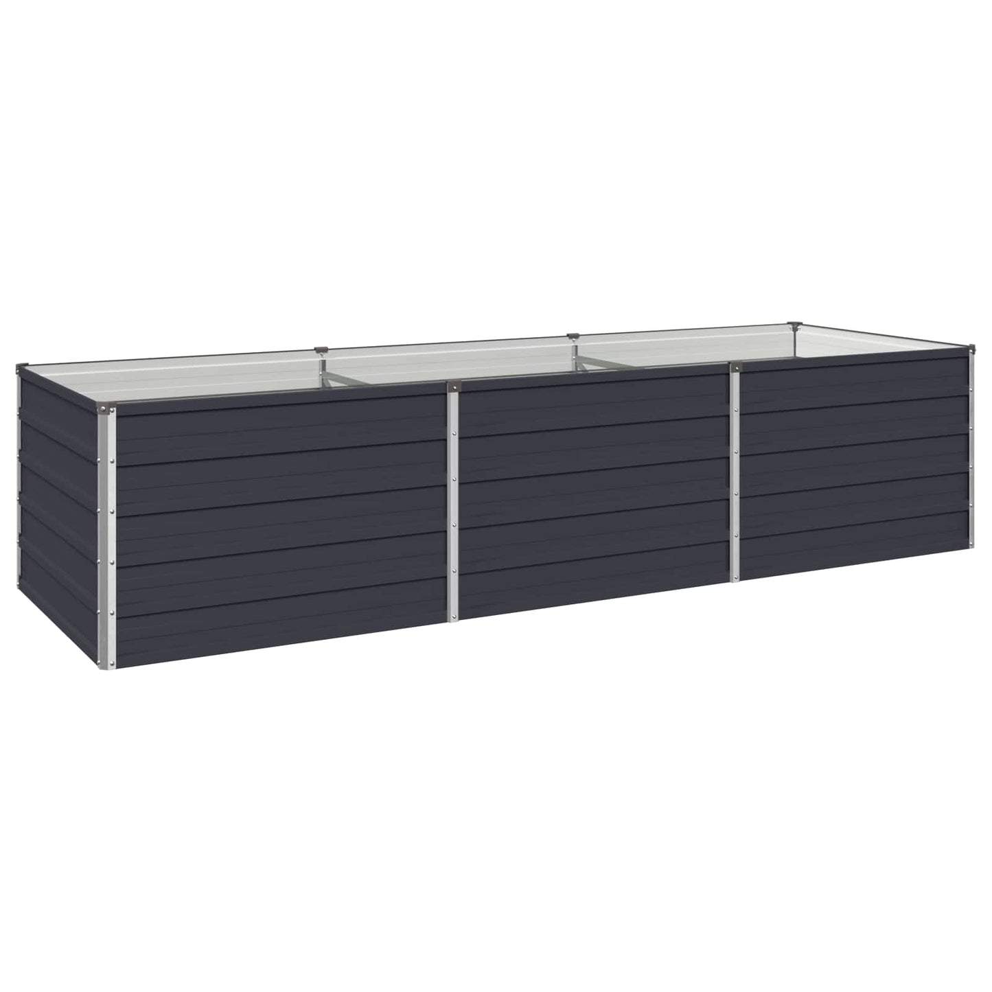 vidaXL Υψωμένο Κρεβάτι Κήπου Ανθρακί 240 x 80 x 55 εκ.