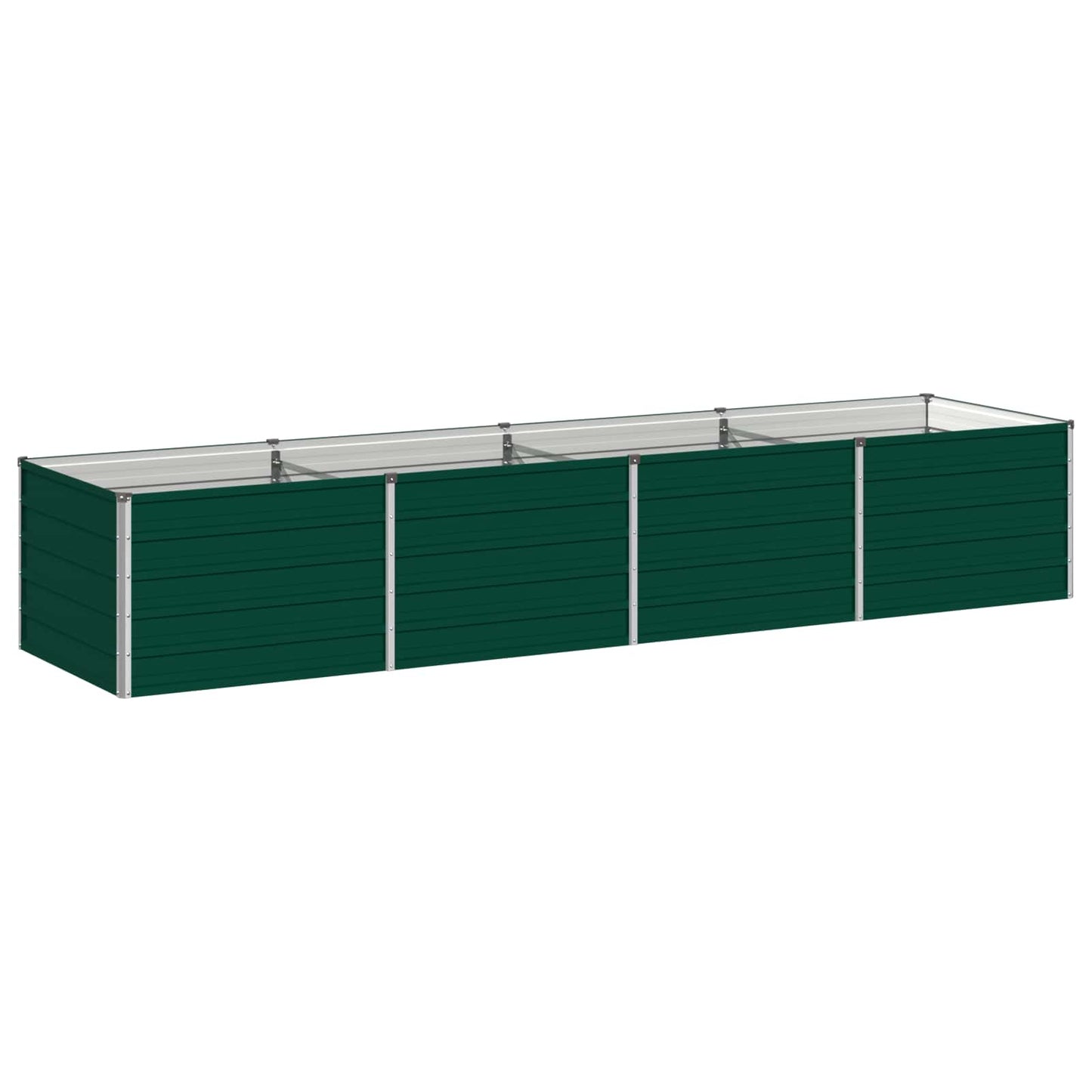 vidaXL Υψωμένο Κρεβάτι Κήπου Πράσινο 320 x 80 x 55 εκ.