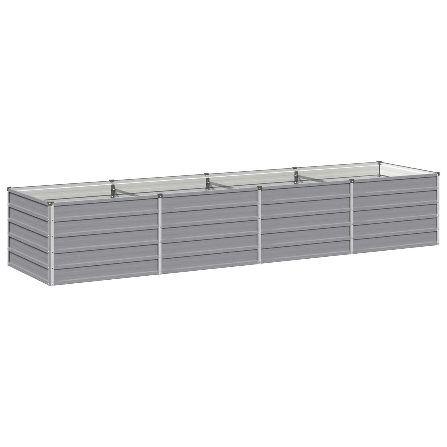 vidaXL Υψωμένο Κρεβάτι Κήπου Γκρι 320 x 80 x 55 εκ.