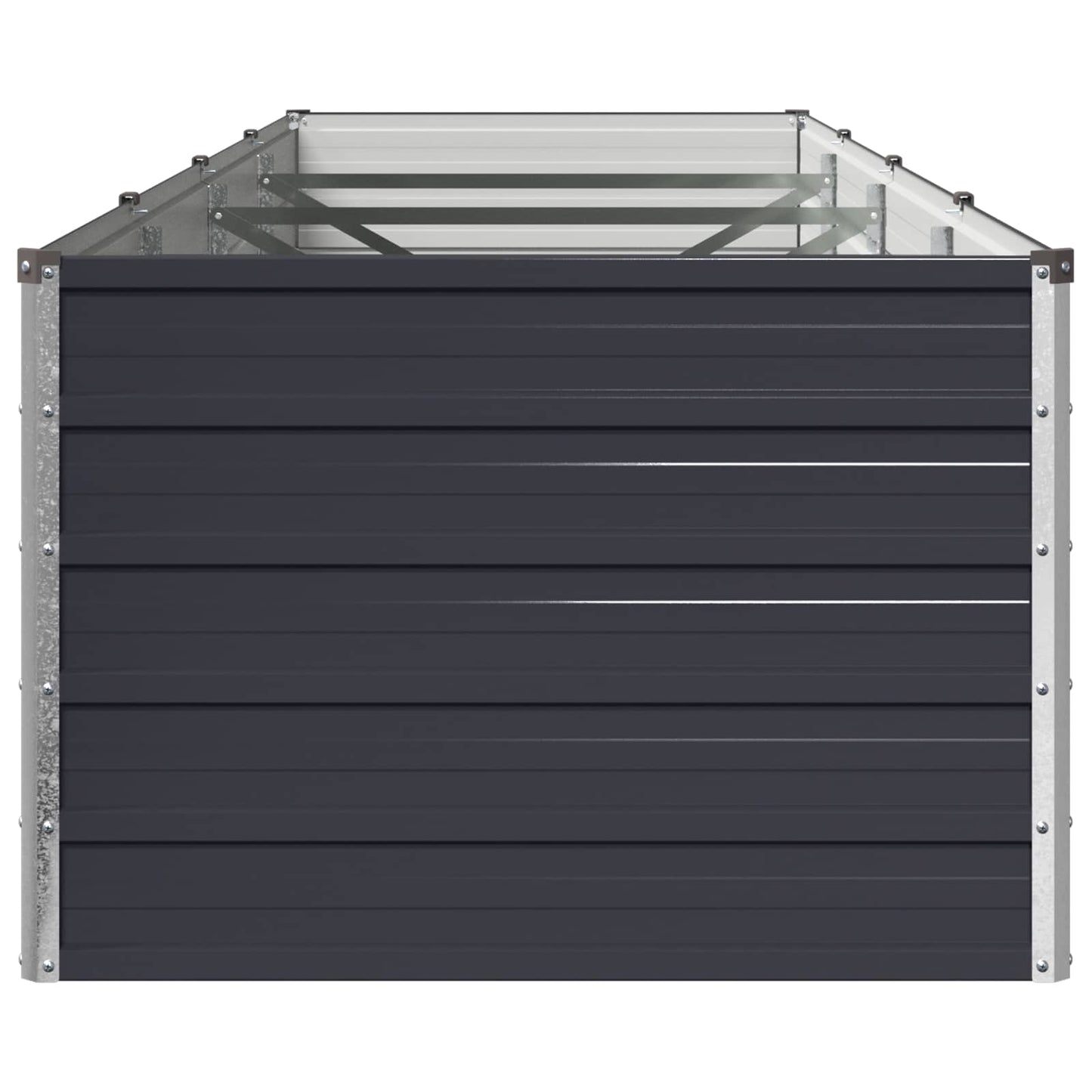 vidaXL Υψωμένο Κρεβάτι Κήπου Ανθρακί 320 x 80 x 55 εκ.