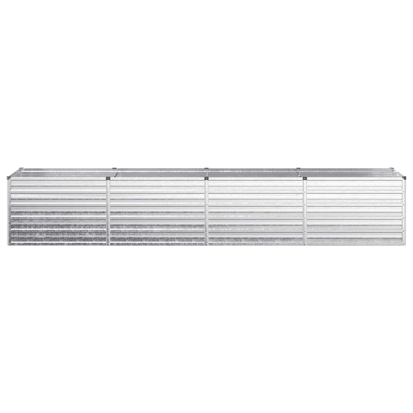 vidaXL Υψωμένο Κρεβάτι Κήπου Ασημί 320 x 80 x 55 εκ. γαλβανισμένο