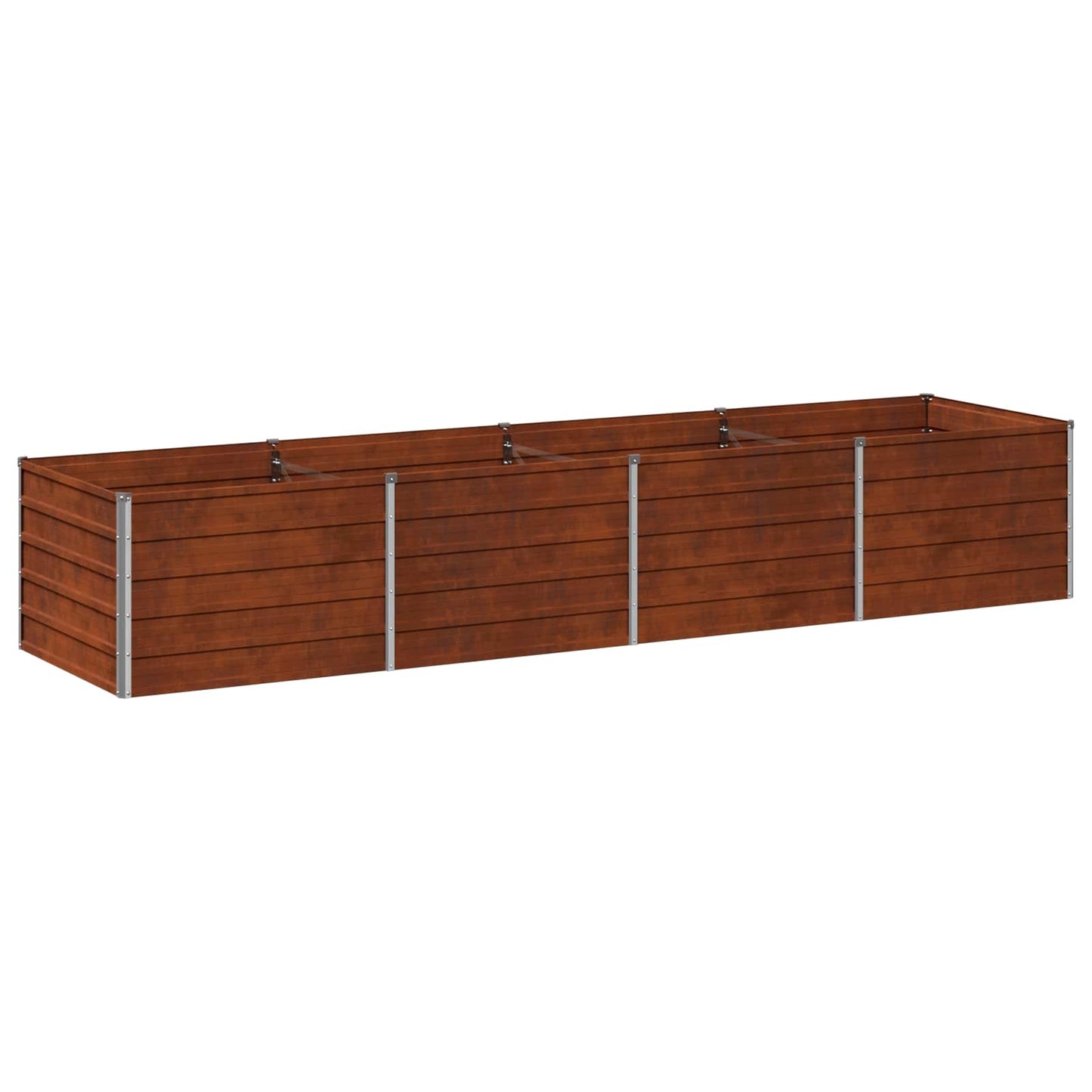 vidaXL Υψωμένο Κρεβάτι Κήπου Σκ rusty 320 x 80 x 55 εκ. κοντόν