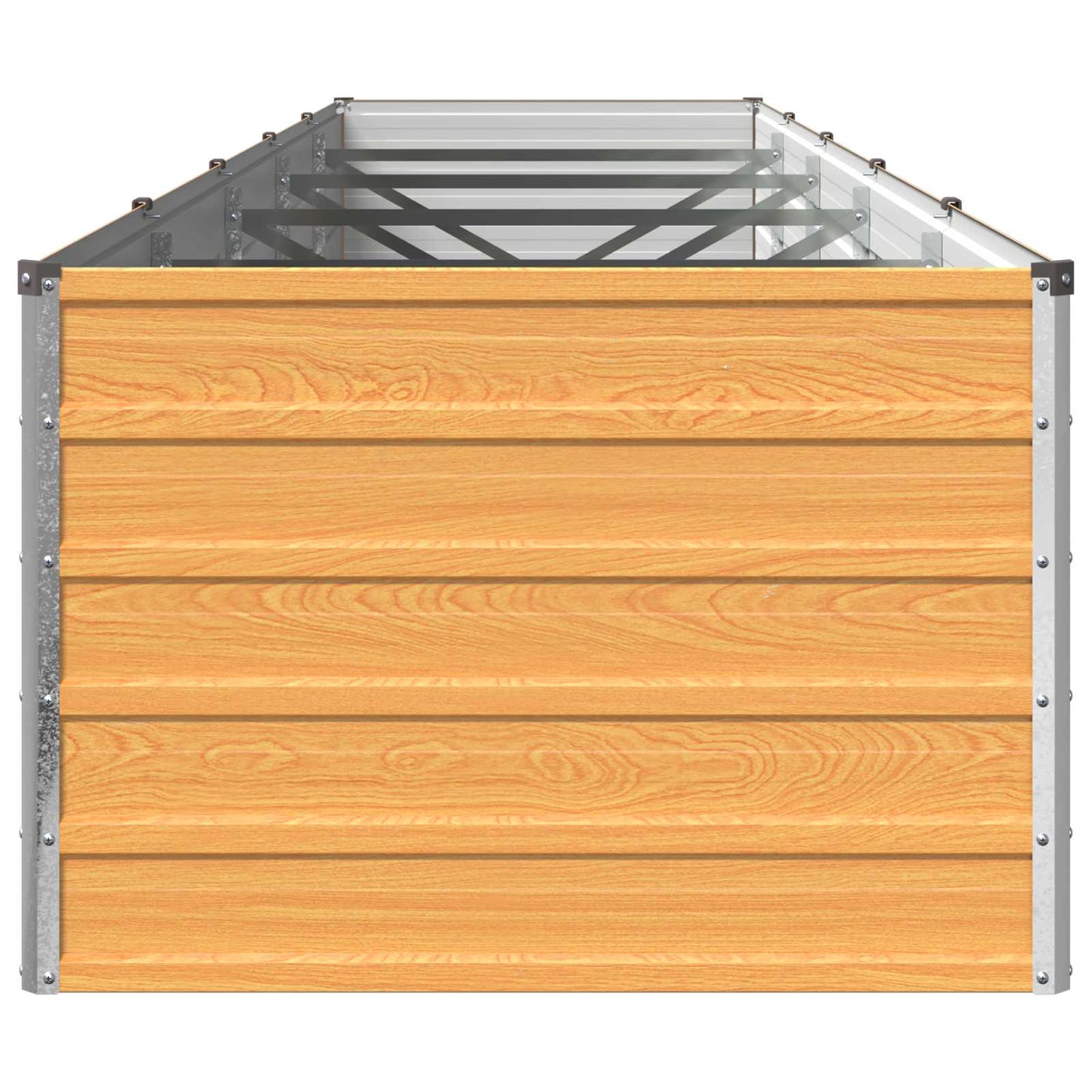 vidaXL Υψωμένο Κρεβάτι Κήπου Φυσικό 400 x 80 x 55 εκ.