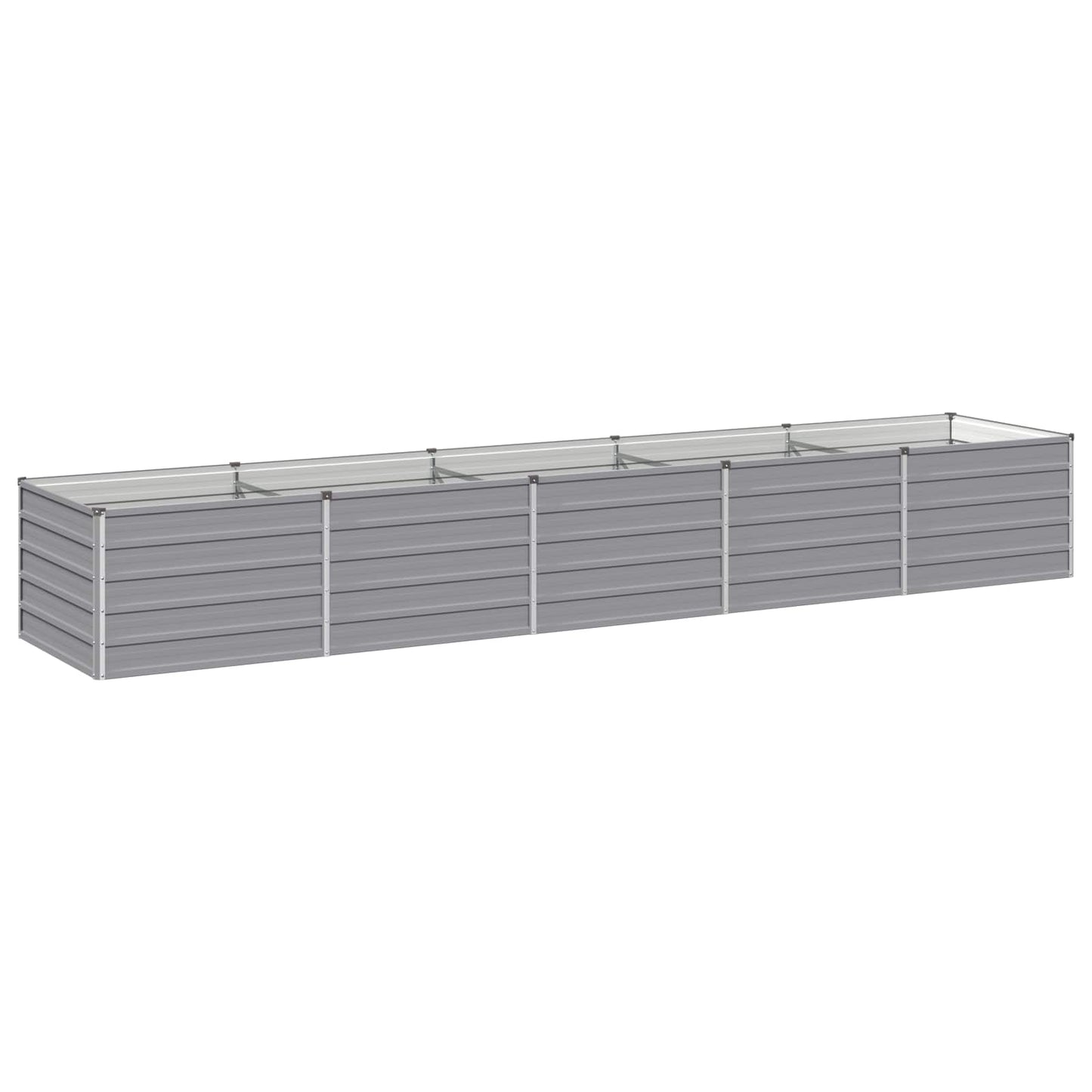 vidaXL Υψωμένο Κρεβάτι Κήπου Γκρι 400 x 80 x 55 εκ.