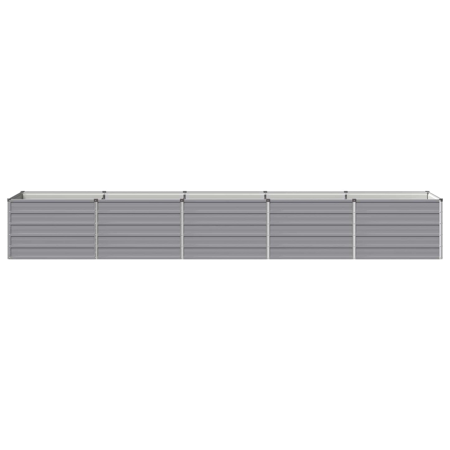 vidaXL Υψωμένο Κρεβάτι Κήπου Γκρι 400 x 80 x 55 εκ.
