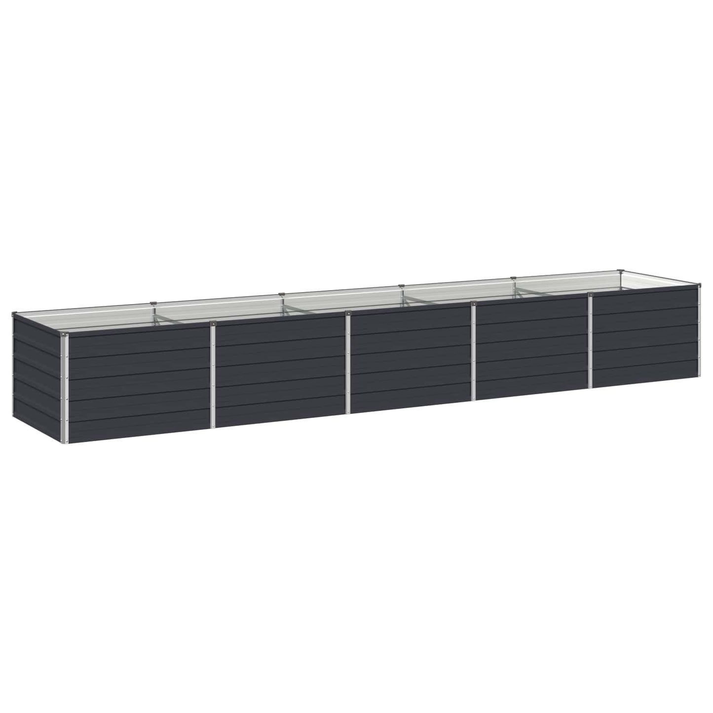 vidaXL Υψωμένο Κρεβάτι Κήπου Ανθρακί 400 x 80 x 55 εκ.