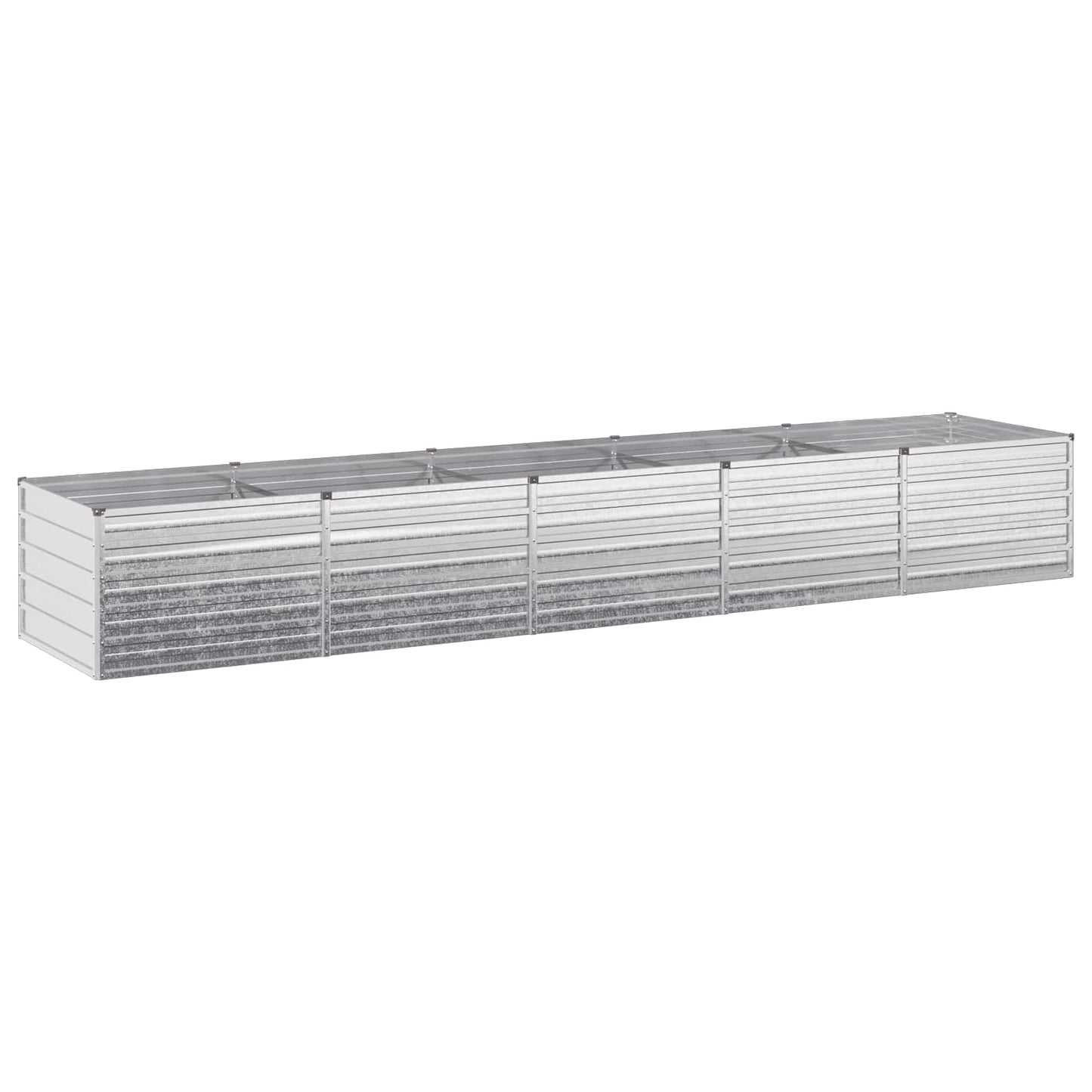 vidaXL Υψωμένο Κρεβάτι Κήπου Ασημί 400 x 80 x 55 εκ. γαλβανισμένο