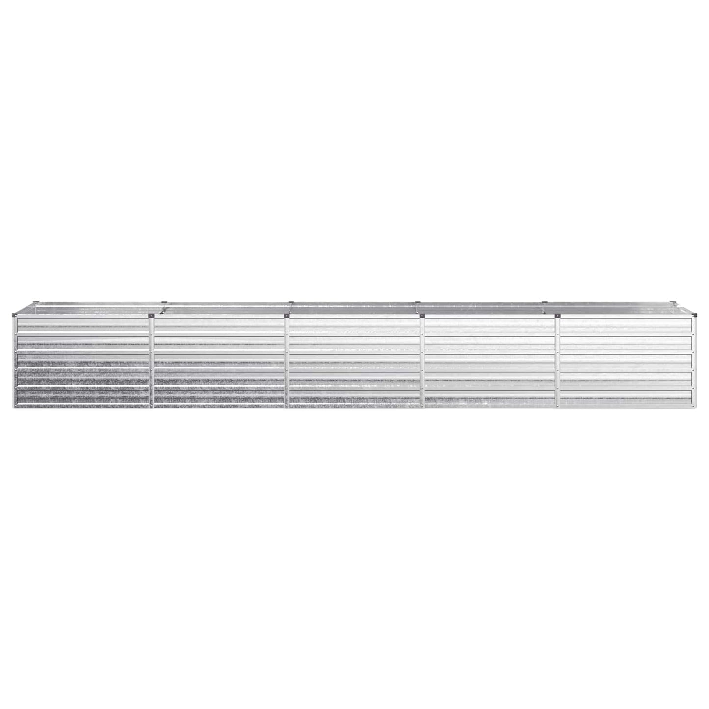 vidaXL Υψωμένο Κρεβάτι Κήπου Ασημί 400 x 80 x 55 εκ. γαλβανισμένο