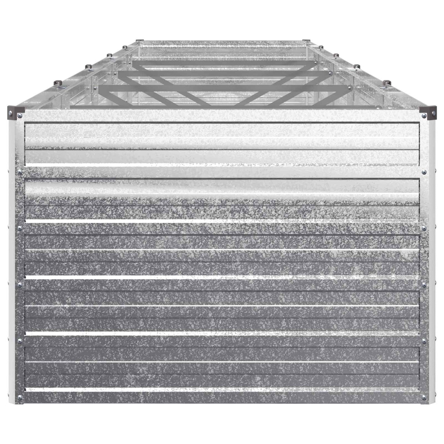vidaXL Υψωμένο Κρεβάτι Κήπου Ασημί 400 x 80 x 55 εκ. γαλβανισμένο