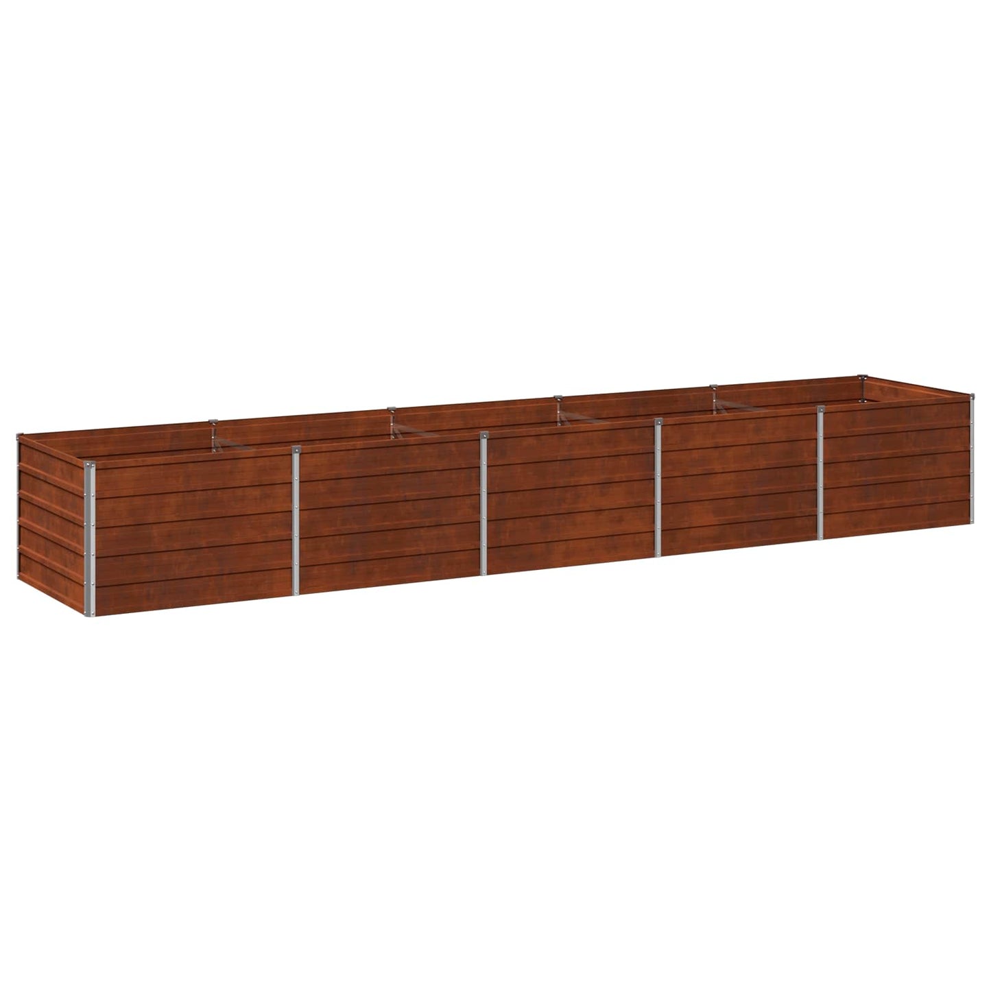 vidaXL Υψωμένο Κρεβάτι Κήπου Σκ rusty 400 x 80 x 55 εκ. κοντόν