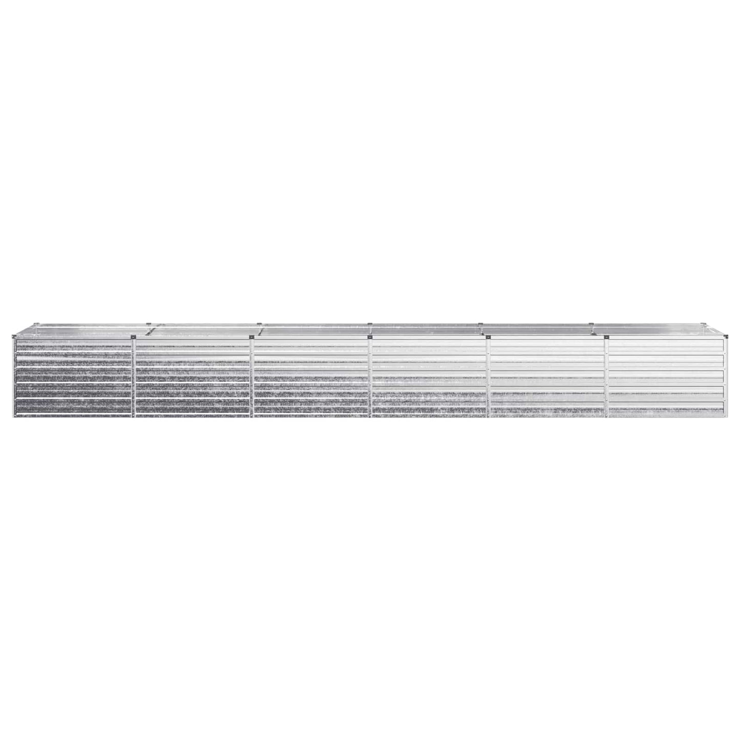 vidaXL Υψωμένο Κρεβάτι Κήπου Ασημί 480 x 80 x 55 εκ. γαλβανισμένο