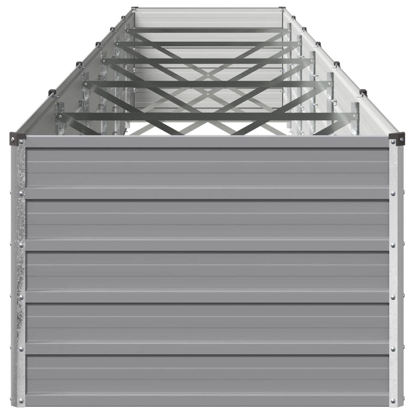 vidaXL Υψωμένο Κρεβάτι Κήπου Γκρι 600 x 80 x 55 εκ.