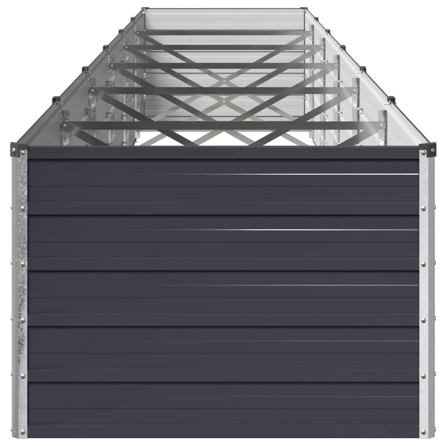 vidaXL Υψωμένο Κρεβάτι Κήπου Ανθρακί 600 x 80 x 55 εκ.