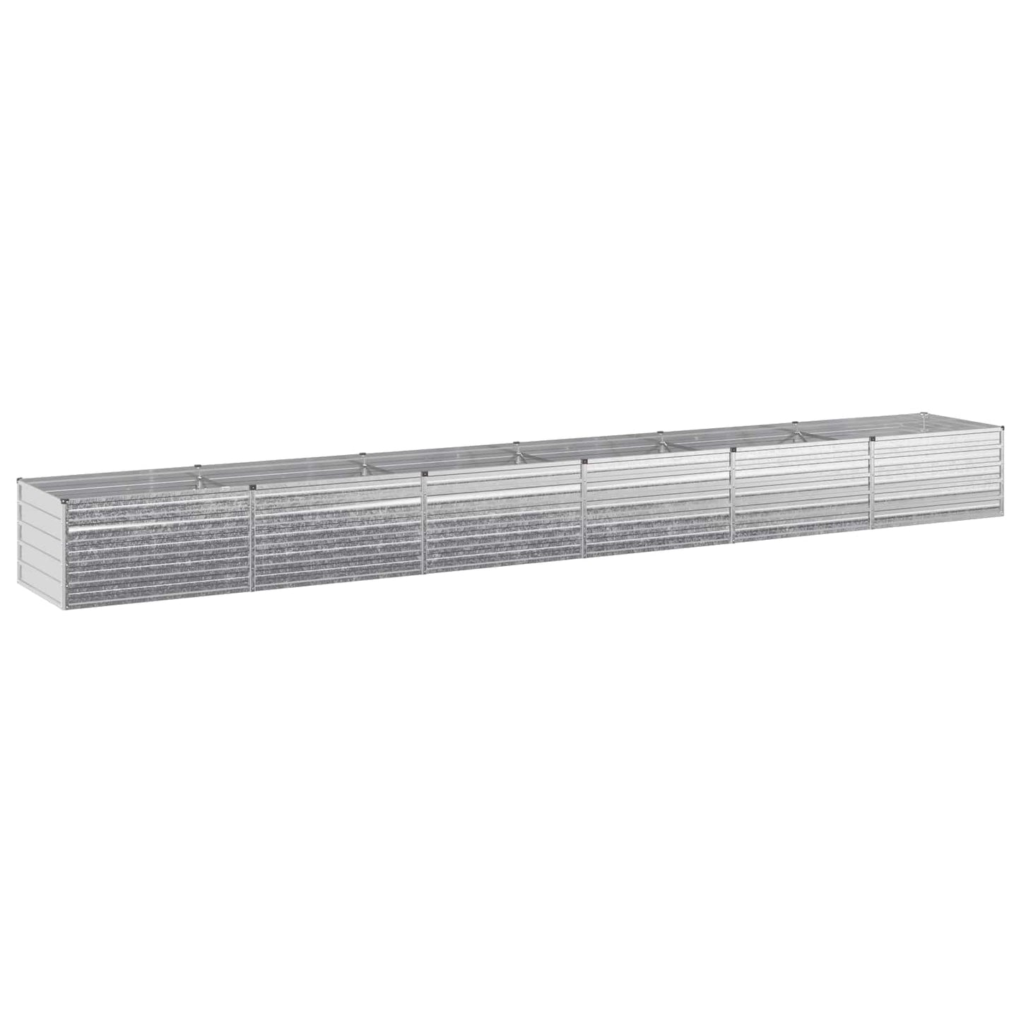 vidaXL Υψωμένο Κρεβάτι Κήπου Ασημί 600 x 80 x 55 εκ. γαλβανισμένο