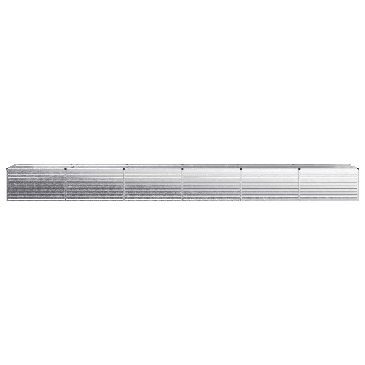 vidaXL Υψωμένο Κρεβάτι Κήπου Ασημί 600 x 80 x 55 εκ. γαλβανισμένο