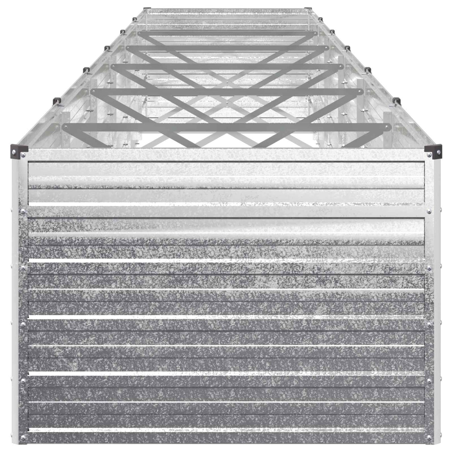 vidaXL Υψωμένο Κρεβάτι Κήπου Ασημί 600 x 80 x 55 εκ. γαλβανισμένο