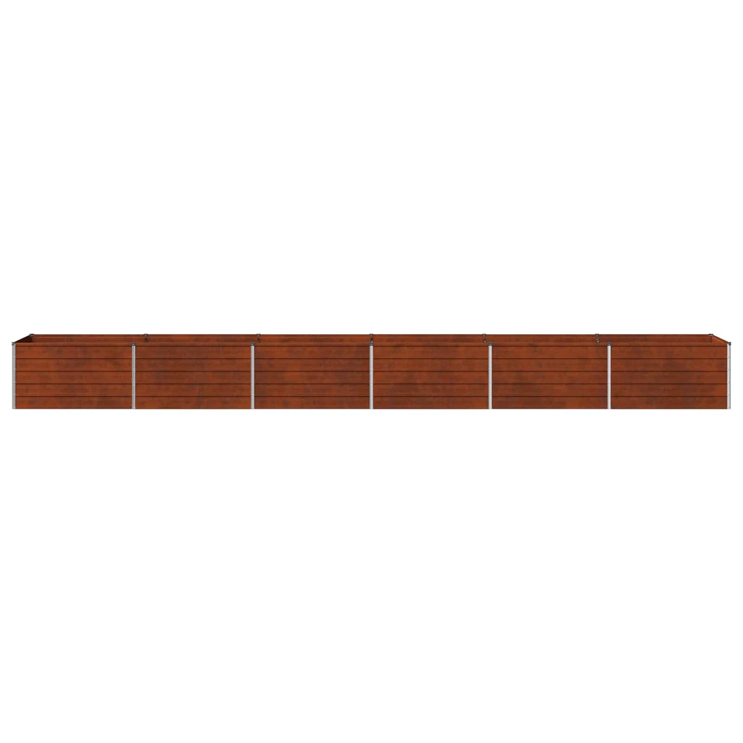 vidaXL Υψωμένο Κρεβάτι Κήπου Σκ rusty 600 x 80 x 55 εκ. κοντόν