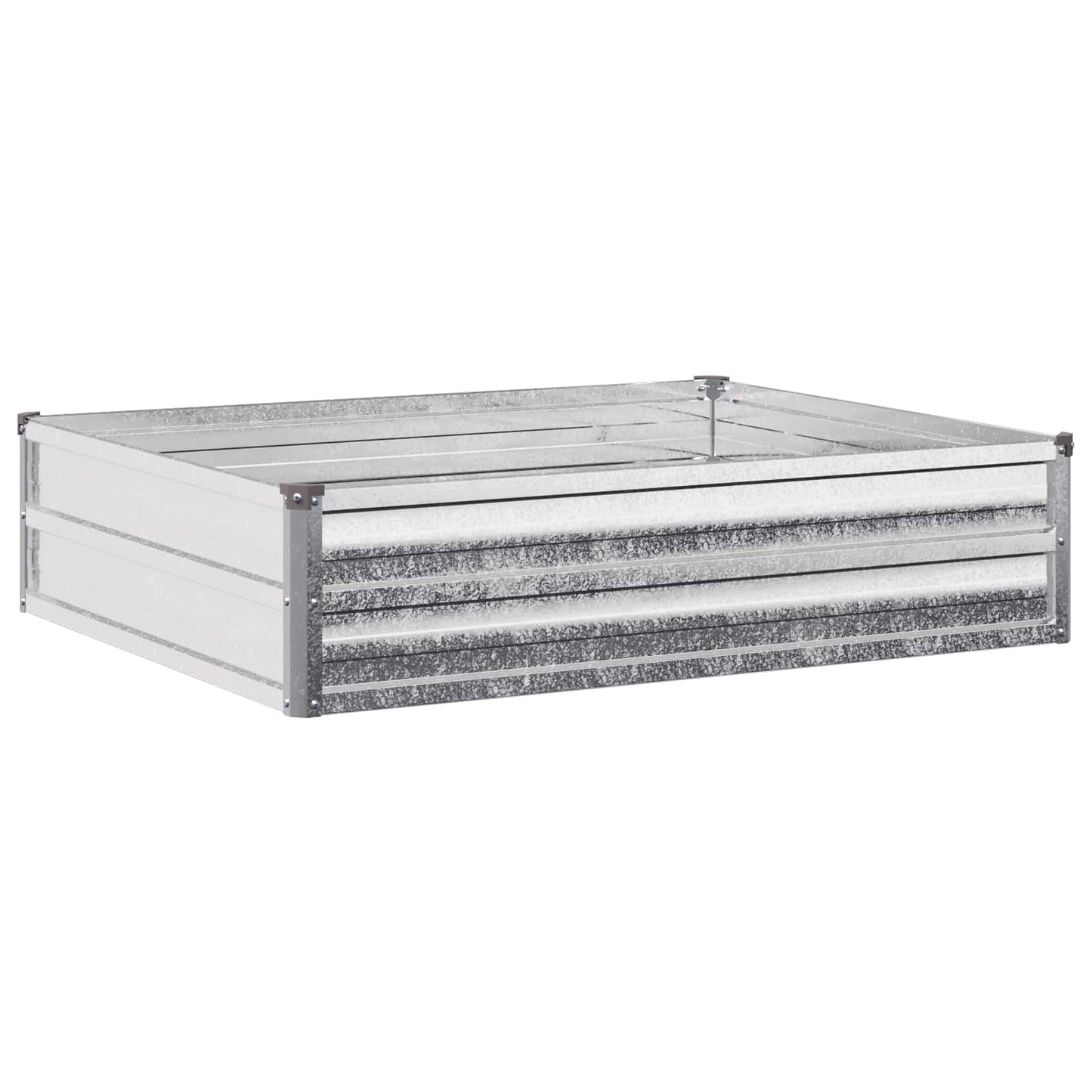 vidaXL Υψωμένο Κρεβάτι Κήπου Ασημί 100 x 80 x 24 εκ. γαλβανισμένο