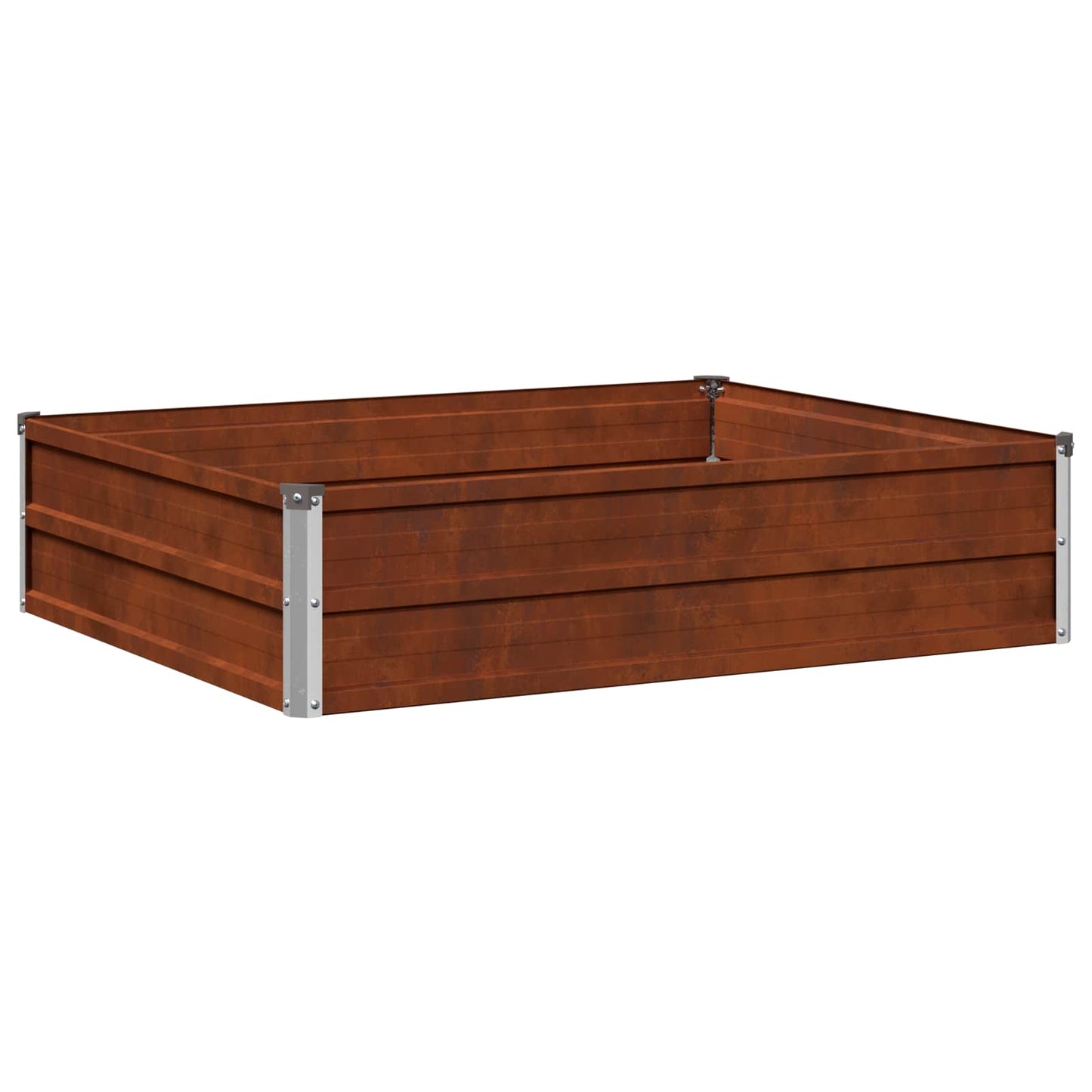 vidaXL Υψωμένο Κρεβάτι Κήπου Σκ rusty 100 x 80 x 24 εκ. κοντόν