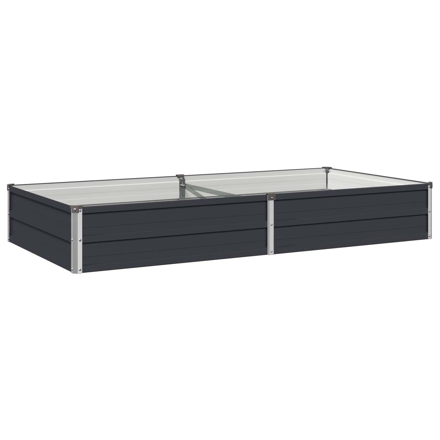 vidaXL Υψωμένο Κρεβάτι Κήπου Ανθρακί 160 x 80 x 24 εκ.