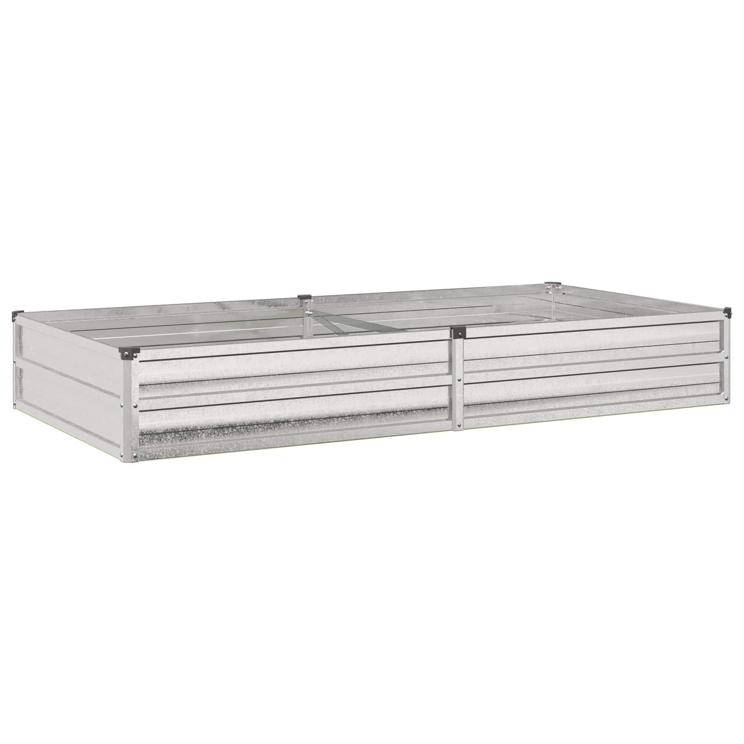 vidaXL Υψωμένο Κρεβάτι Κήπου Ασημί 160 x 80 x 24 εκ. γαλβανισμένο