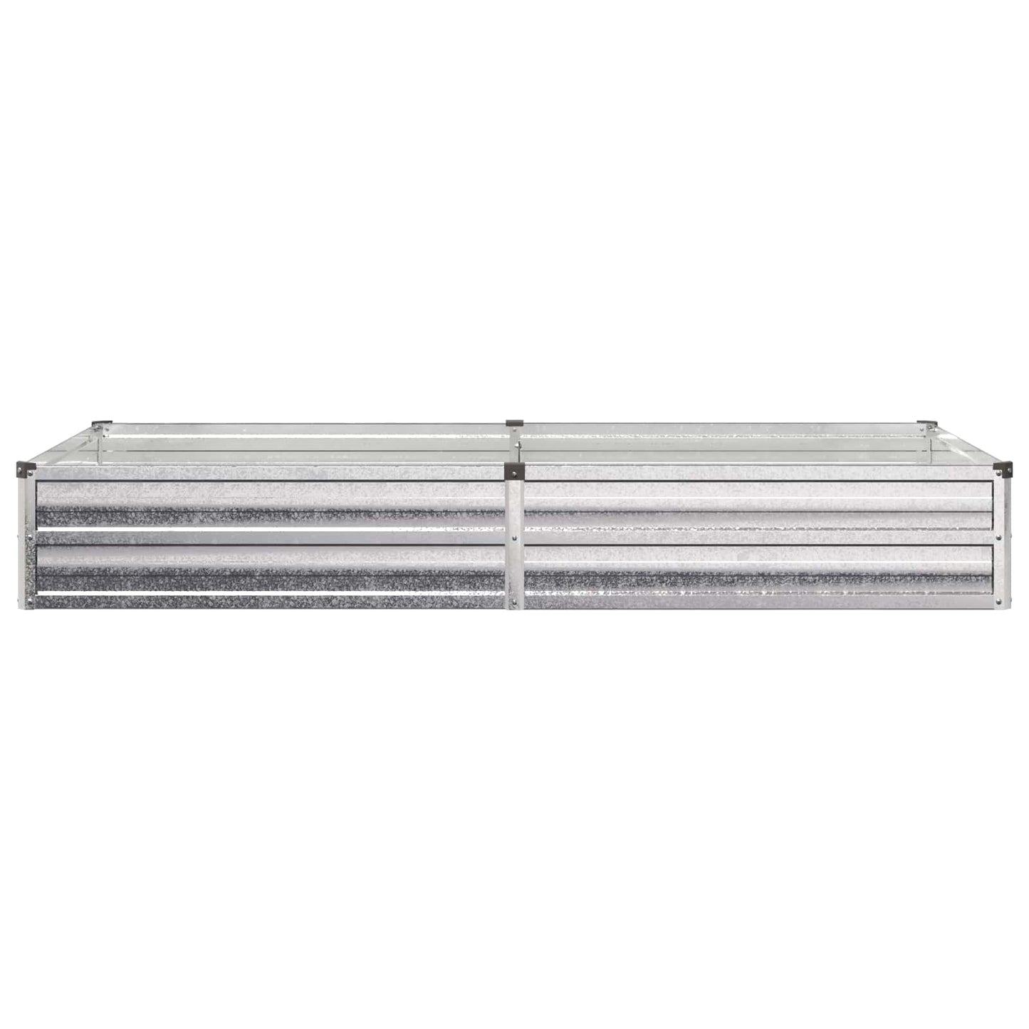 vidaXL Υψωμένο Κρεβάτι Κήπου Ασημί 160 x 80 x 24 εκ. γαλβανισμένο