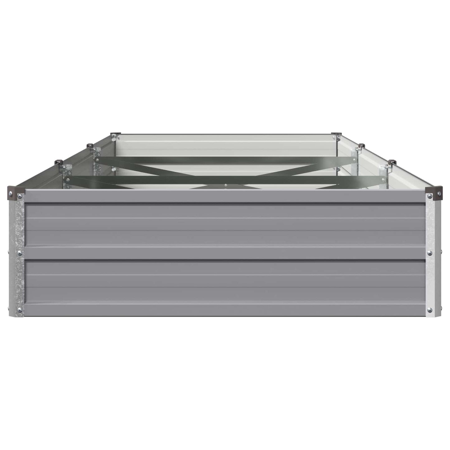 vidaXL Υψωμένο Κρεβάτι Κήπου Γκρι 240 x 80 x 24 εκ.