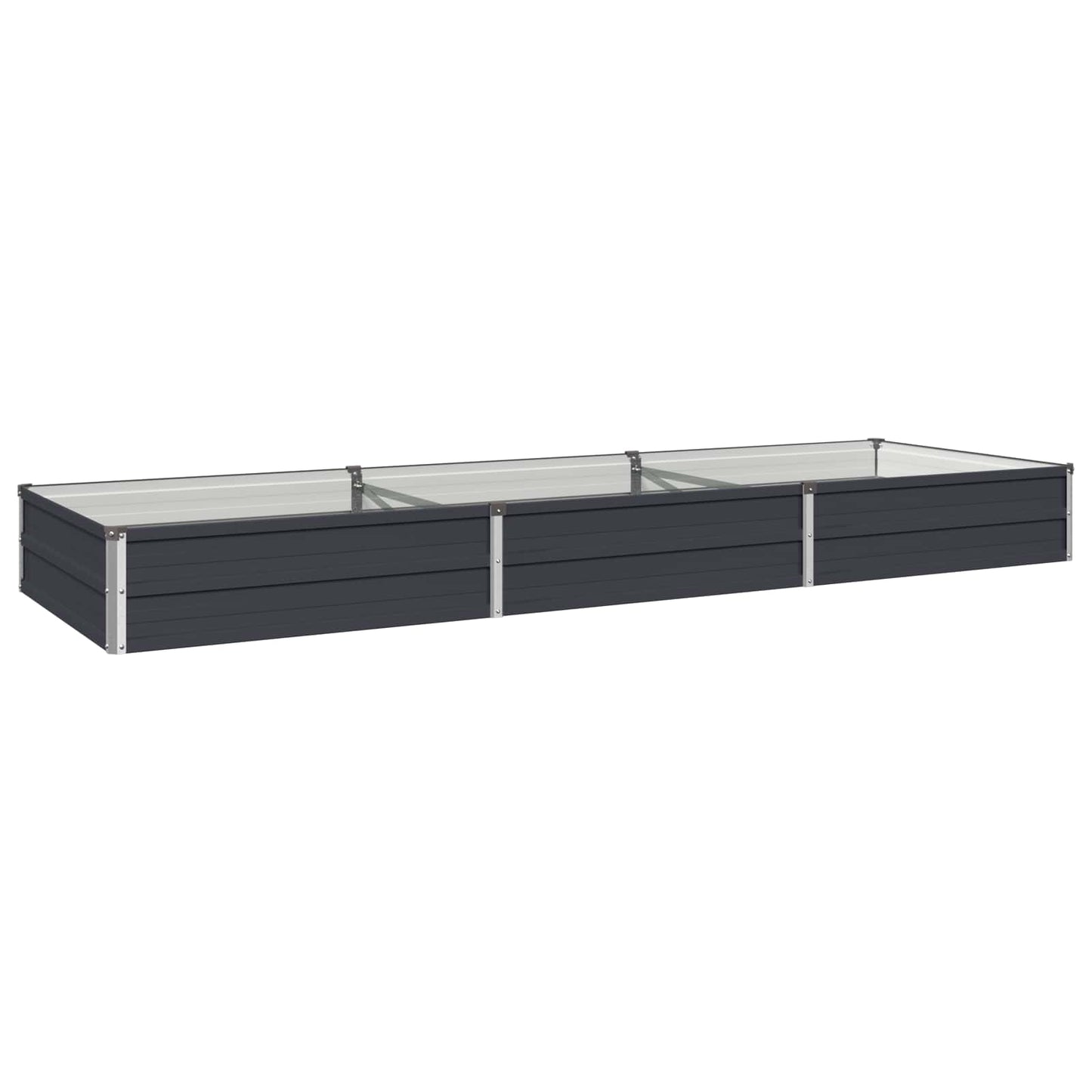 vidaXL Υψωμένο Κρεβάτι Κήπου Ανθρακί 240 x 80 x 24 εκ.