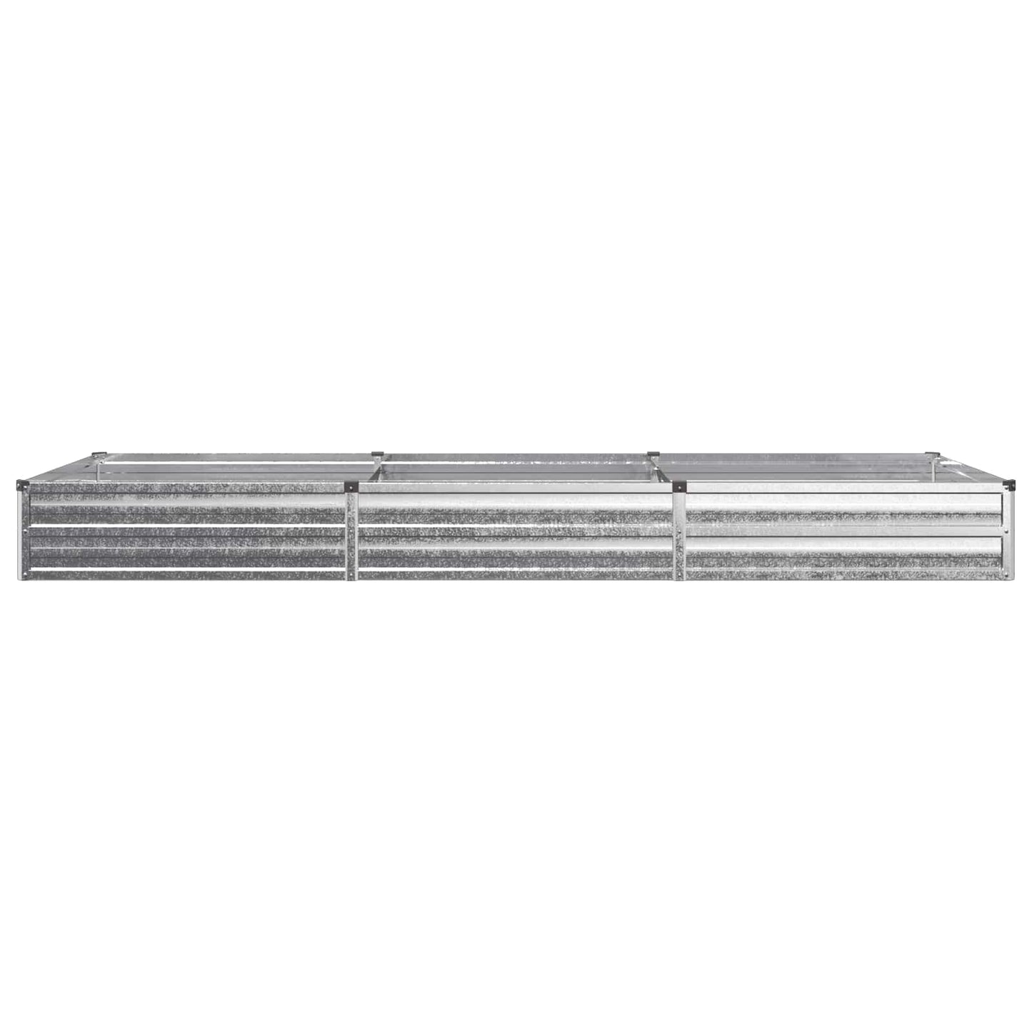 vidaXL Υψωμένο Κρεβάτι Κήπου Ασημί 240 x 80 x 24 εκ. γαλβανισμένο