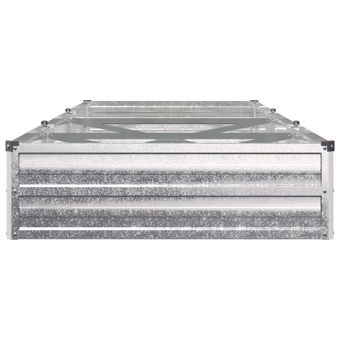 vidaXL Υψωμένο Κρεβάτι Κήπου Ασημί 240 x 80 x 24 εκ. γαλβανισμένο