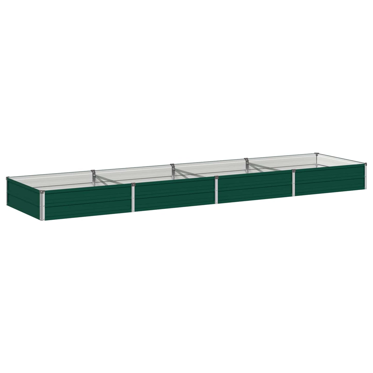 vidaXL Υψωμένο Κρεβάτι Κήπου Πράσινο 320 x 80 x 24 εκ.