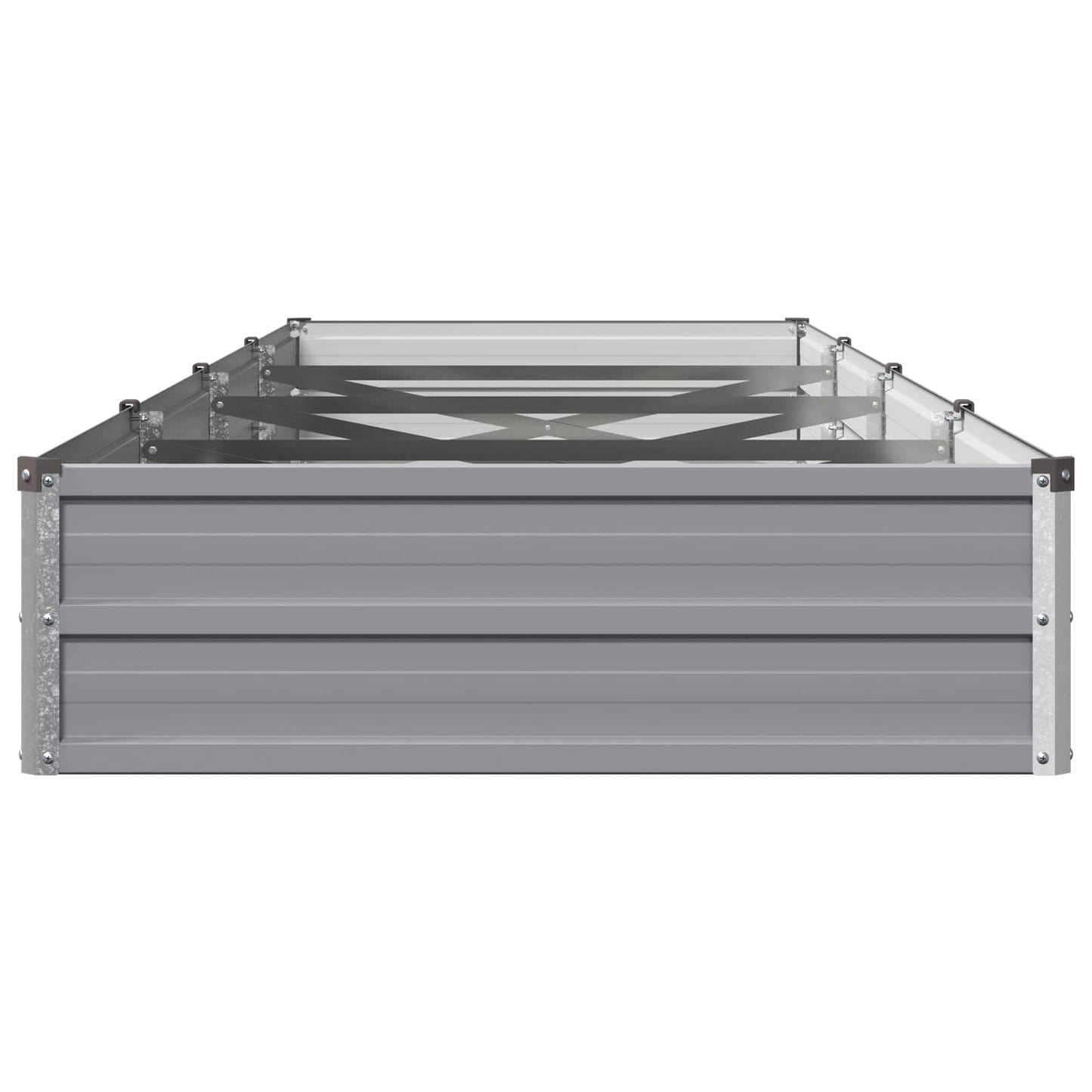 vidaXL Υψωμένο Κρεβάτι Κήπου Γκρι 320 x 80 x 24 εκ.