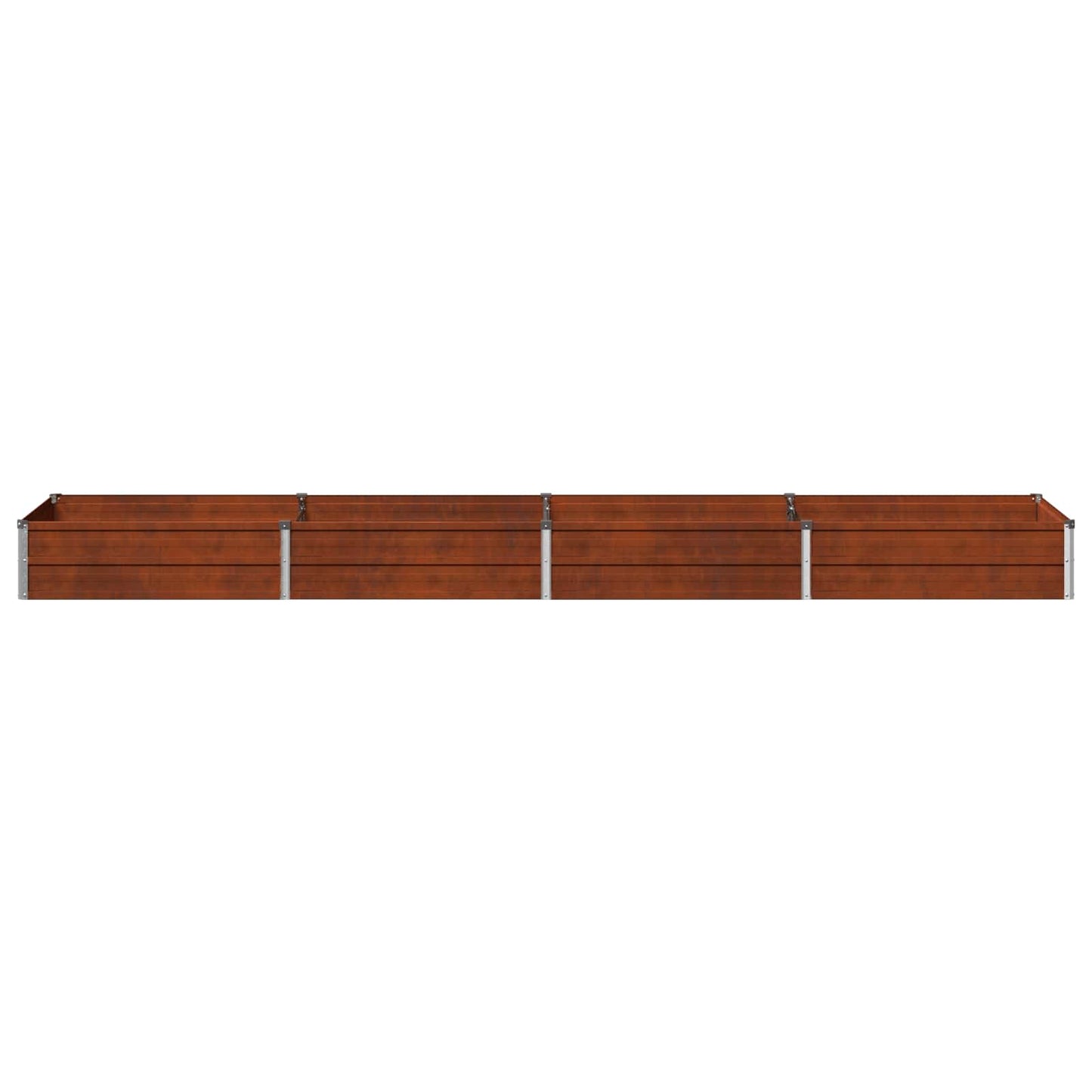 vidaXL Υψωμένο Κρεβάτι Κήπου Σκ rusty 320 x 80 x 24 εκ. κοντόν