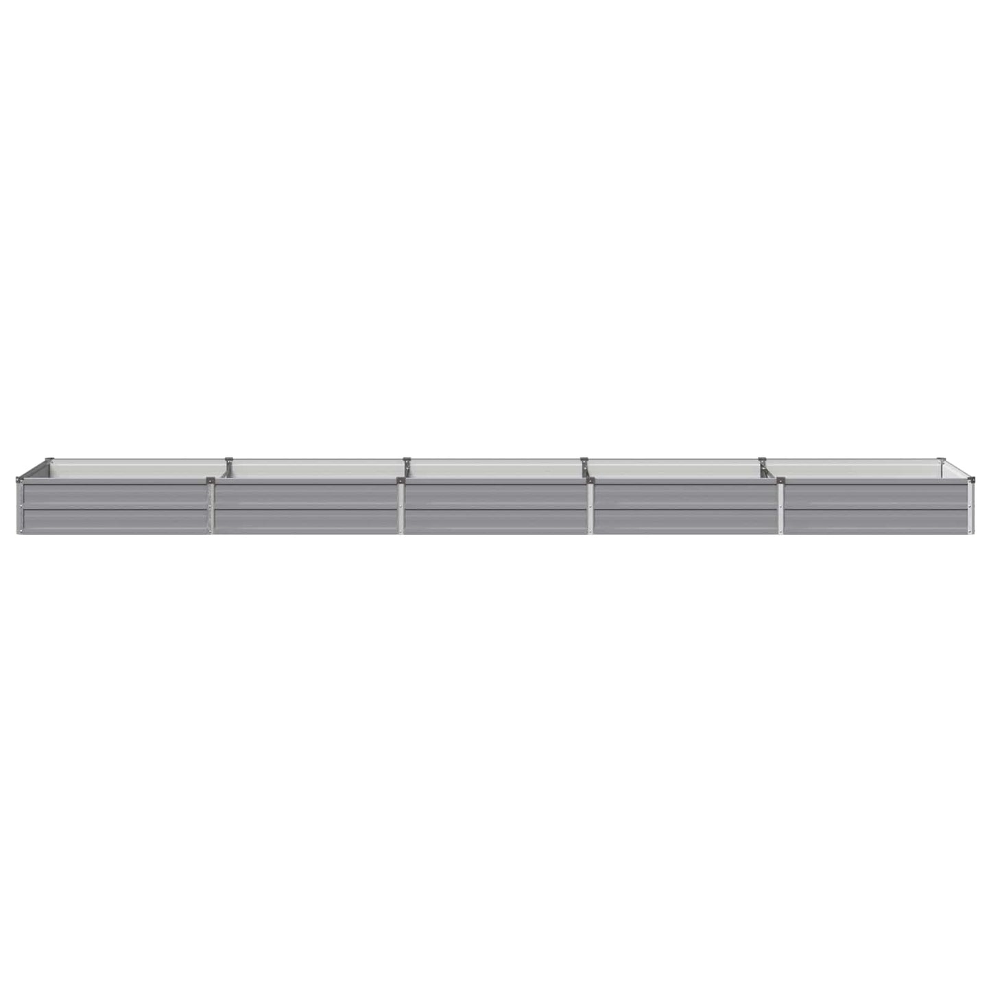 vidaXL Υψωμένο Κρεβάτι Κήπου Γκρι 400 x 80 x 24 εκ.