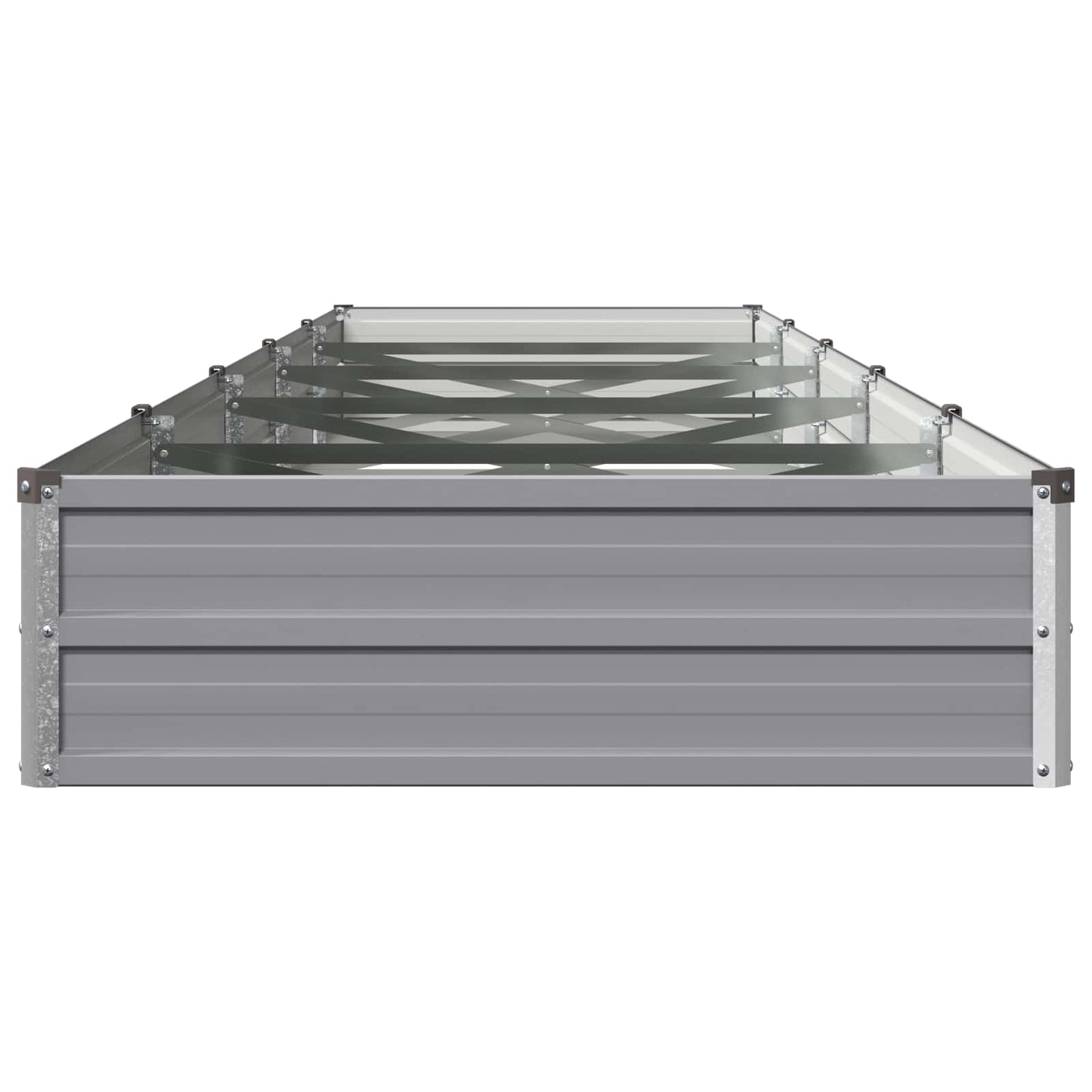 vidaXL Υψωμένο Κρεβάτι Κήπου Γκρι 400 x 80 x 24 εκ.